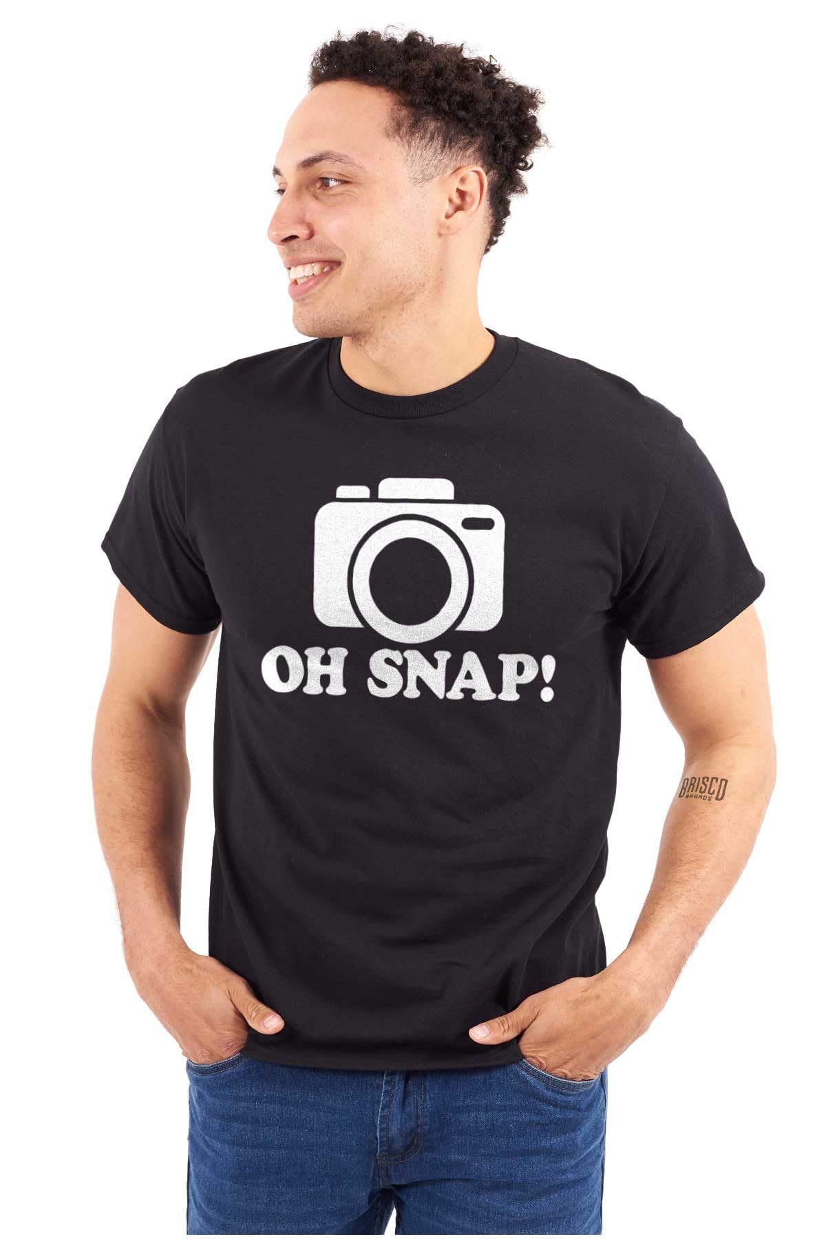 Photographer Graphic T-Shirt for Men & Women - Oh Snap Shot Photography Design - Perfect for Photographers, Artists & Creative Professionals