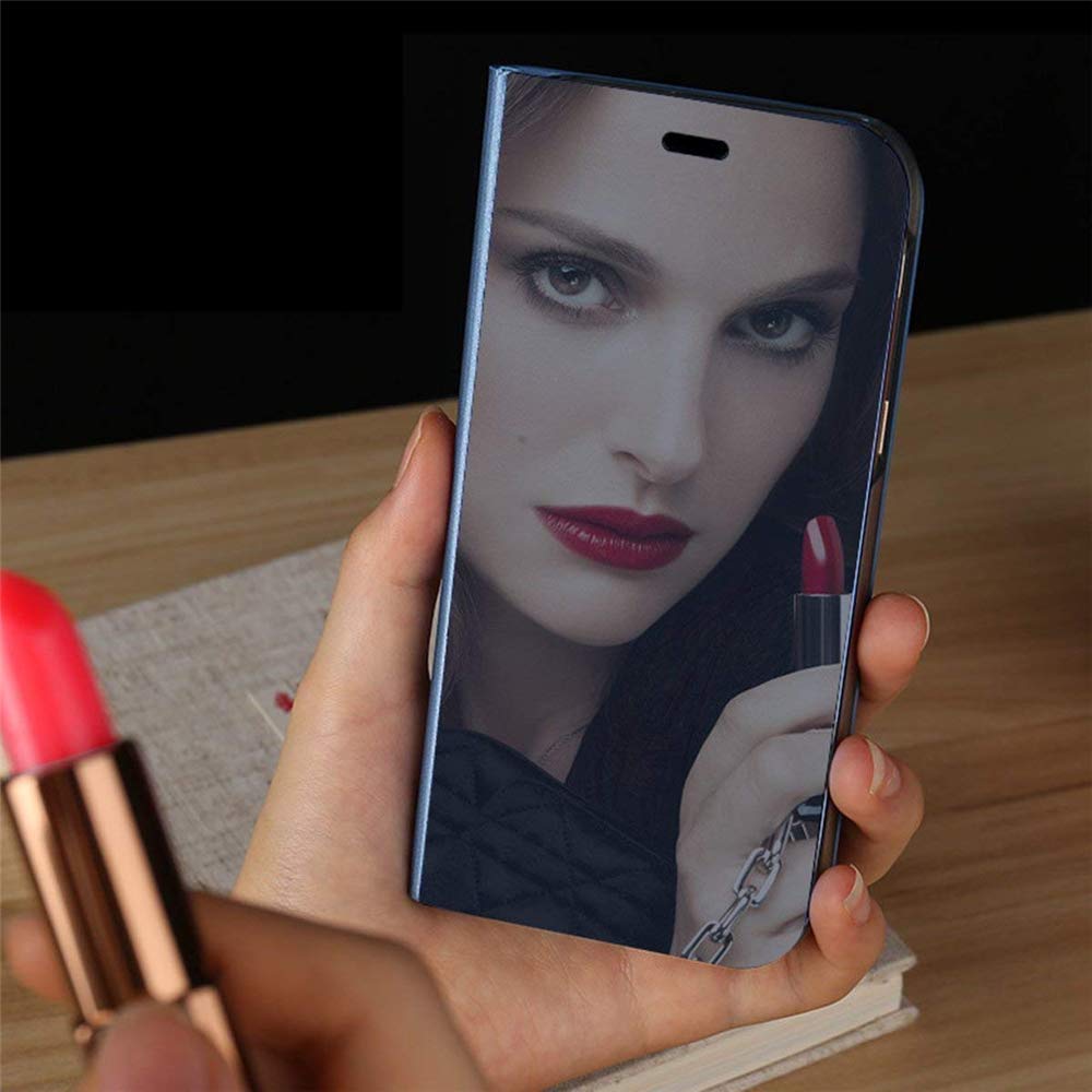 **iPhone 13 Case with Makeup Mirror & Kickstand - Ultra-Thin Clear Protective Cover, Anti-Scratch Design for iPhone 13 (6.1 Inch) - Gold | Perfect for Makeup Touch-Ups & Hands-Free Viewing**