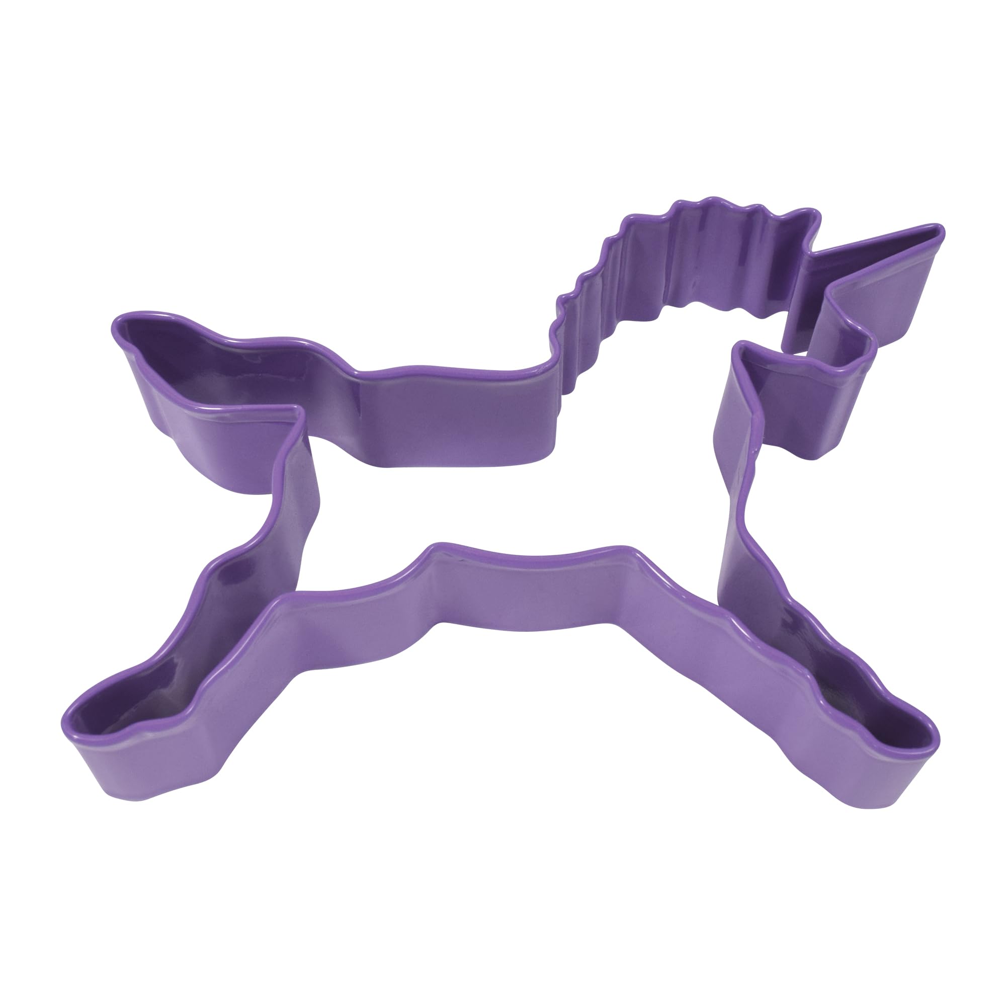 R & M Polyresin Coated Unicorn Cookie Cutter - 4.5 Inch Purple Baking Tool for DIY Cookies, Cupcakes & Party Decorations