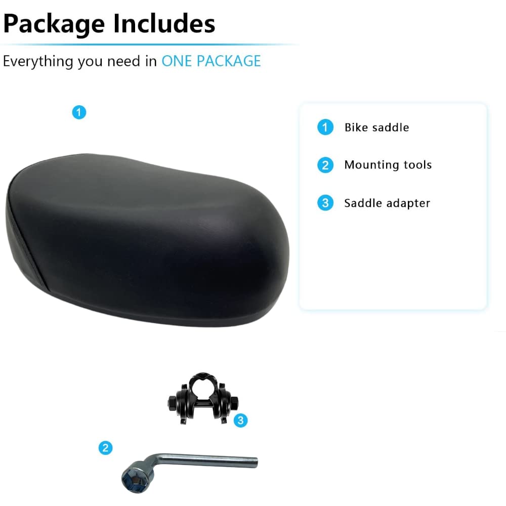 Premium Memory Foam Electric Scooter Seat Cushion - Waterproof, Sweat-Proof & Dual Shock Absorbing Replacement for E-Bikes, Tricycles & Scooters - Enhanced Comfort for Commuting, Delivery & Outdoor Adventures