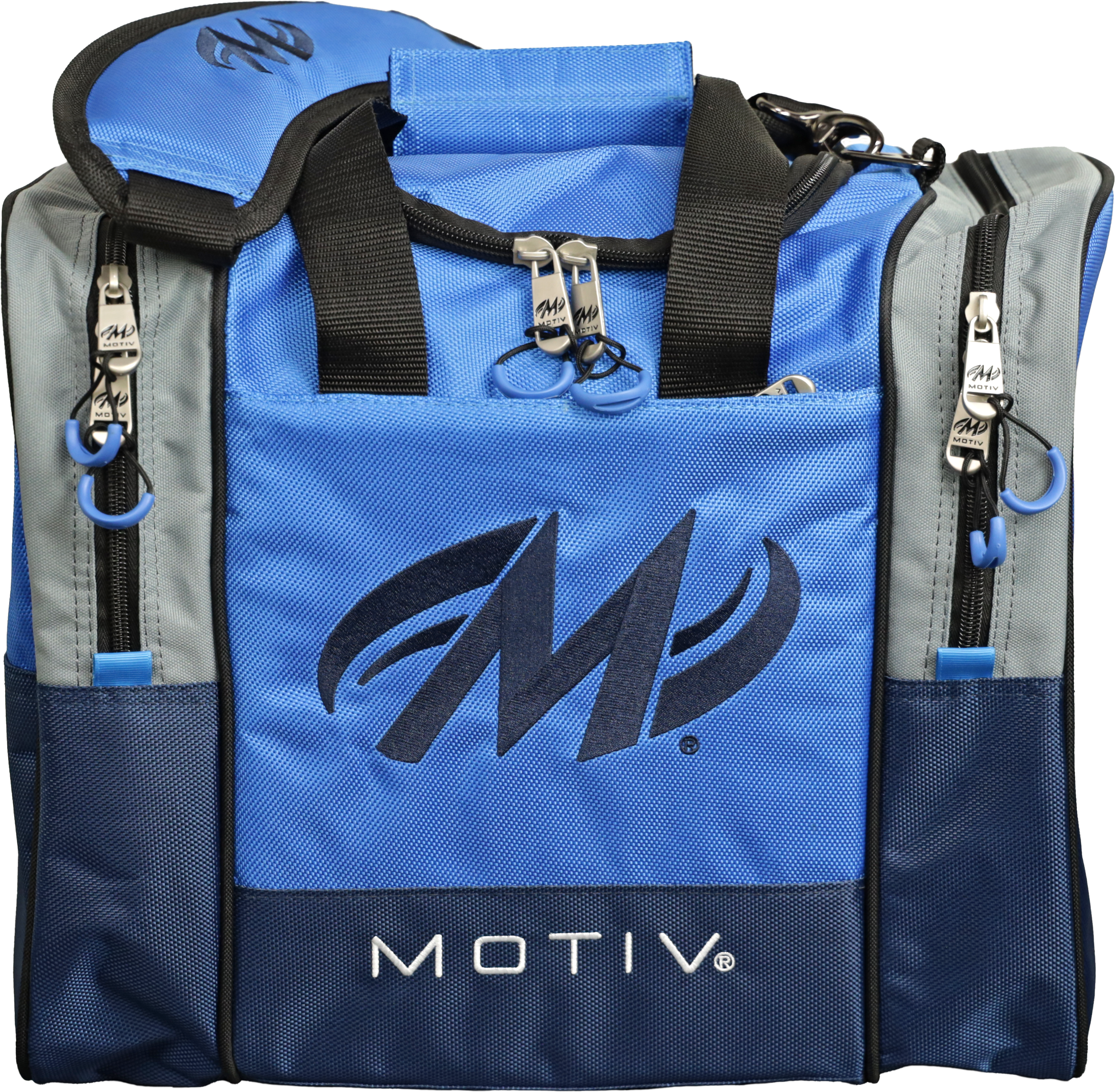 Motiv Shock 1 Ball Single Tote Cobalt Blue Bowling Bag - Lightweight & Durable Bowling Accessory for League Play & Practice Sessions