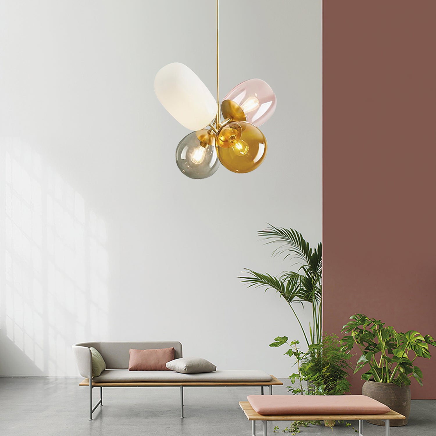 Elegant Balloon Glass Pendant Light - Modern Hanging Chandelier for Dining Room, Kitchen Island & Bedroom Decor