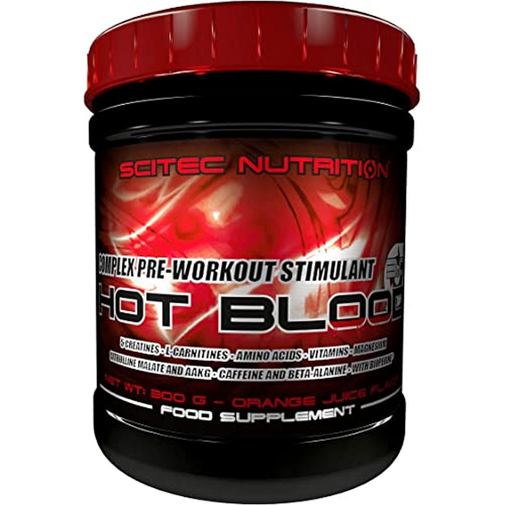 Scitec Nutrition Hot Blood - Blood Orange Pre-Workout Supplement for Energy & Focus | Best for Gym, Bodybuilding & Intense Training