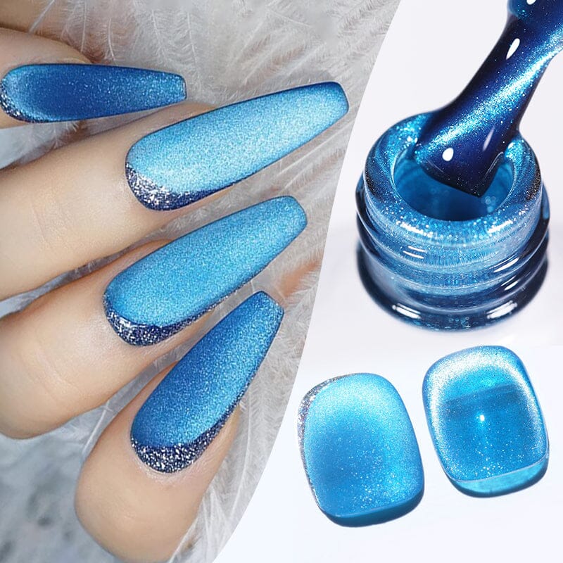 Sea Blue Cat Magnetic Gel Polish SB18 - 10ml Nail Polish for Long-Lasting Manicures - Perfect for Home & Salon Nail Art Designs