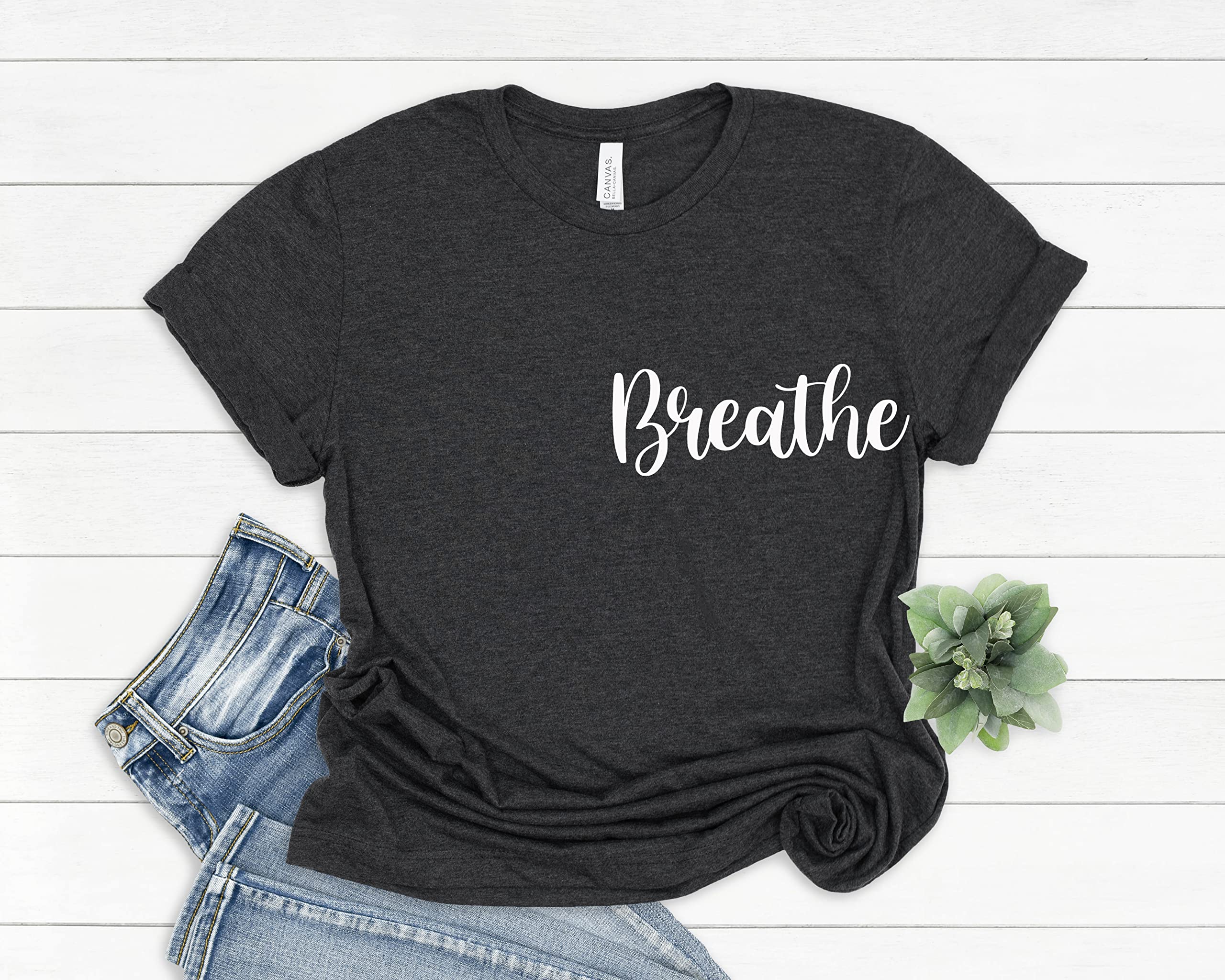Breathe Shirt | Meditation & Motivational T-Shirt with Lotus Flower & Mandala Design | Inspirational Yoga Tee for Women & Men | Perfect for Yoga, Meditation & Mindfulness Practice