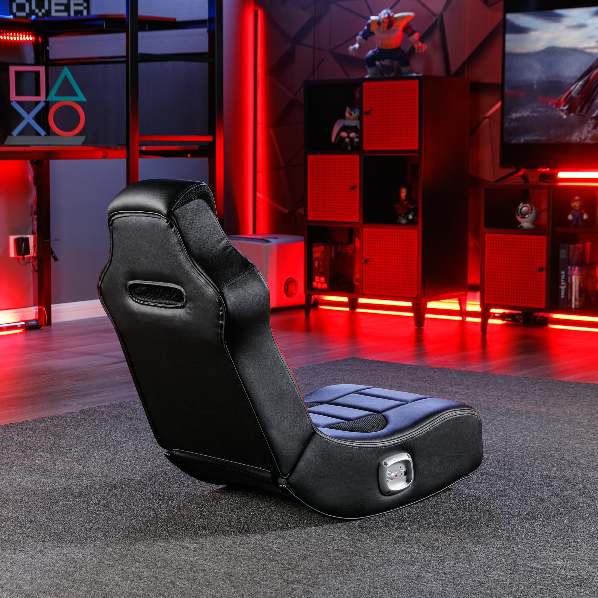 X Rocker Video Gaming Floor Rocker Chair with Built-in Speakers - Foldable Ergonomic Design for Bedroom, Game Room or Living Room - Perfect Gaming Gift for Boys, Girls & Teens Ages 5-17 - Ideal for Console Gaming, Movie Nights & Relaxing