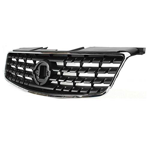 2005-2006 Nissan Altima Front Grille Assembly (Excludes SE-R Models) - Black with Chrome Trim - Replacement Car Grille for Enhanced Vehicle Appearance & Style
