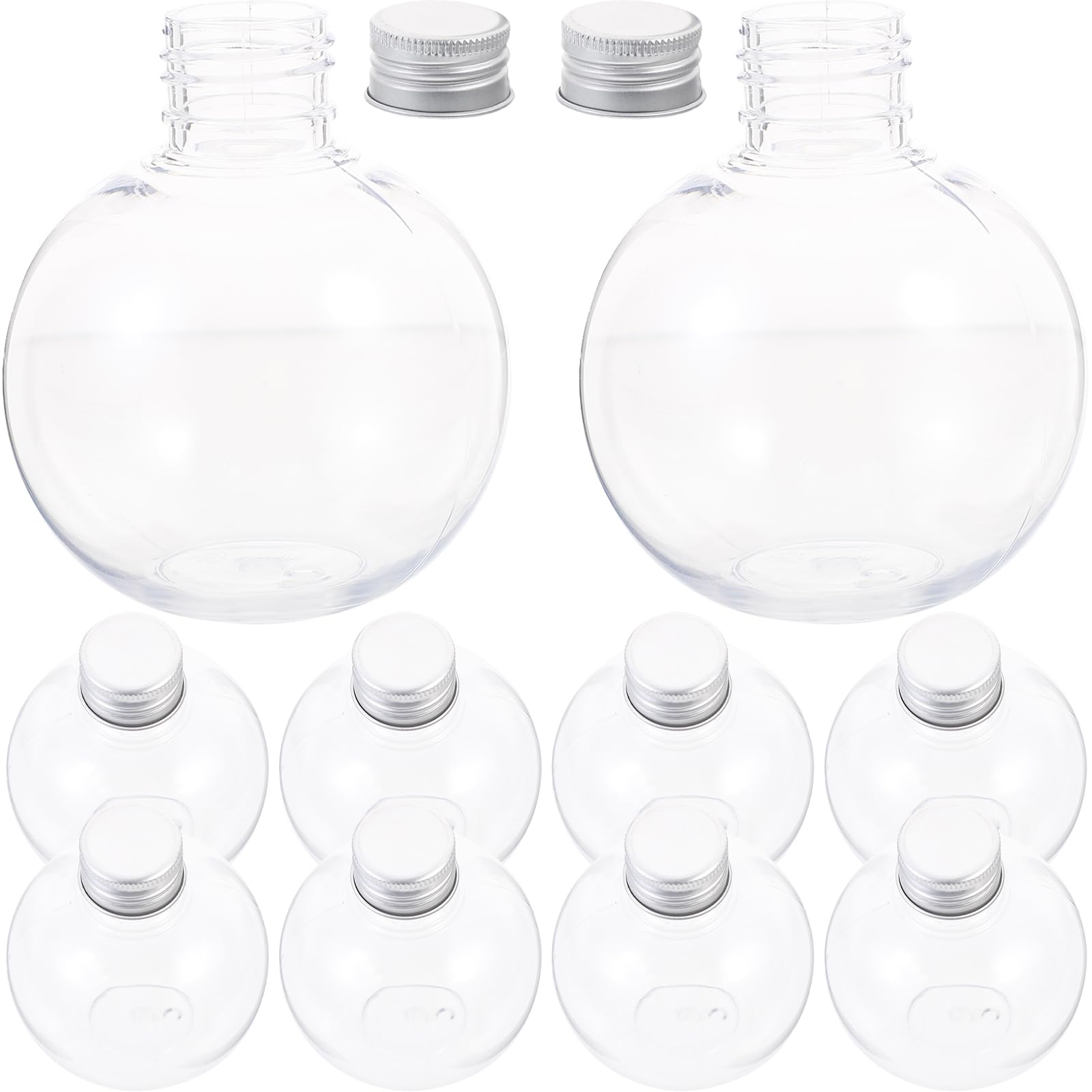 ARTIBETTER 10-Pack Clear Spherical Drink Bottles - Decorative Juice Containers for Pets, Parties & Home Decor | BPA-Free, Reusable & Leak-Proof