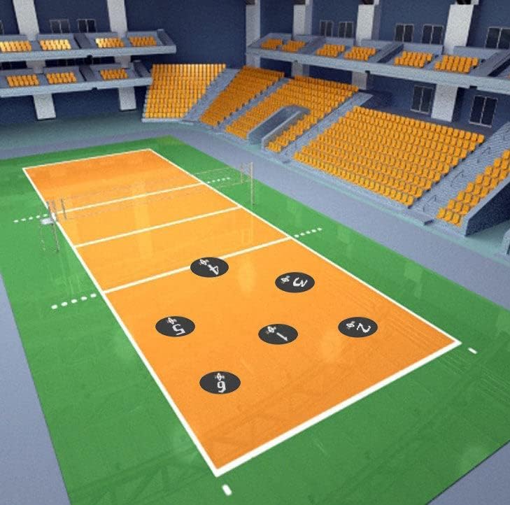 Bownet Volleyball Floor Targets - 6 Zone Training Markers for Precision Practice Shots & Serving Techniques - 24