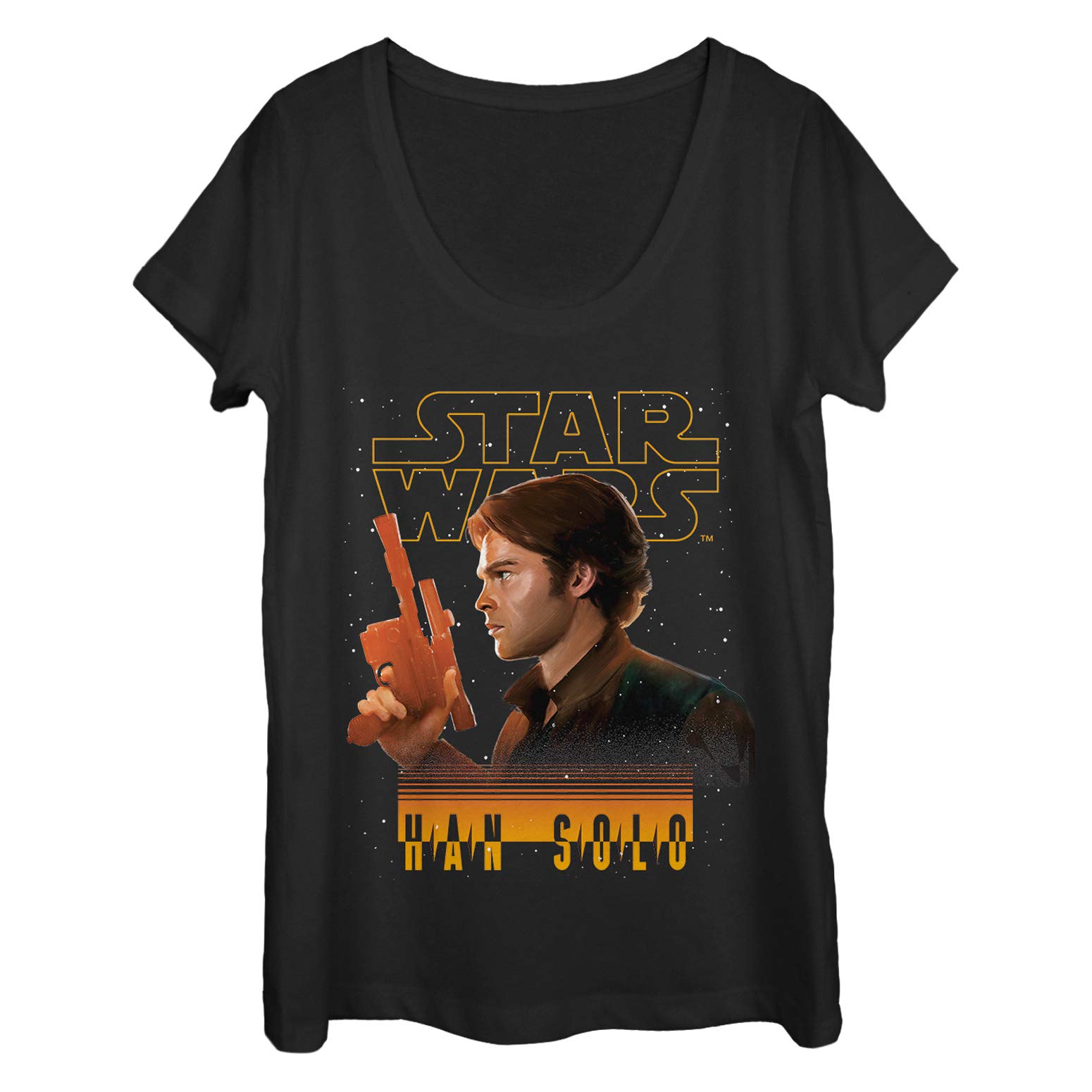 Star Wars Han Solo Scoundrel Women's Short Sleeve Graphic T-Shirt - Soft Cotton Tee for Casual Wear, Cosplay & Movie Fans