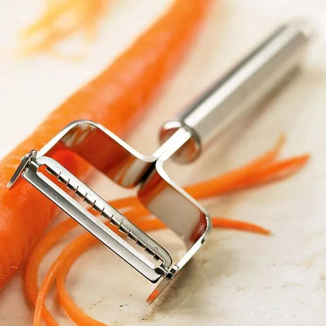 Kuhn Rikon Julienne Peeler - Stainless Steel Vegetable Slicer for Zucchini, Carrots & More - Perfect for Salads, Stir-Fry & Garnishing
