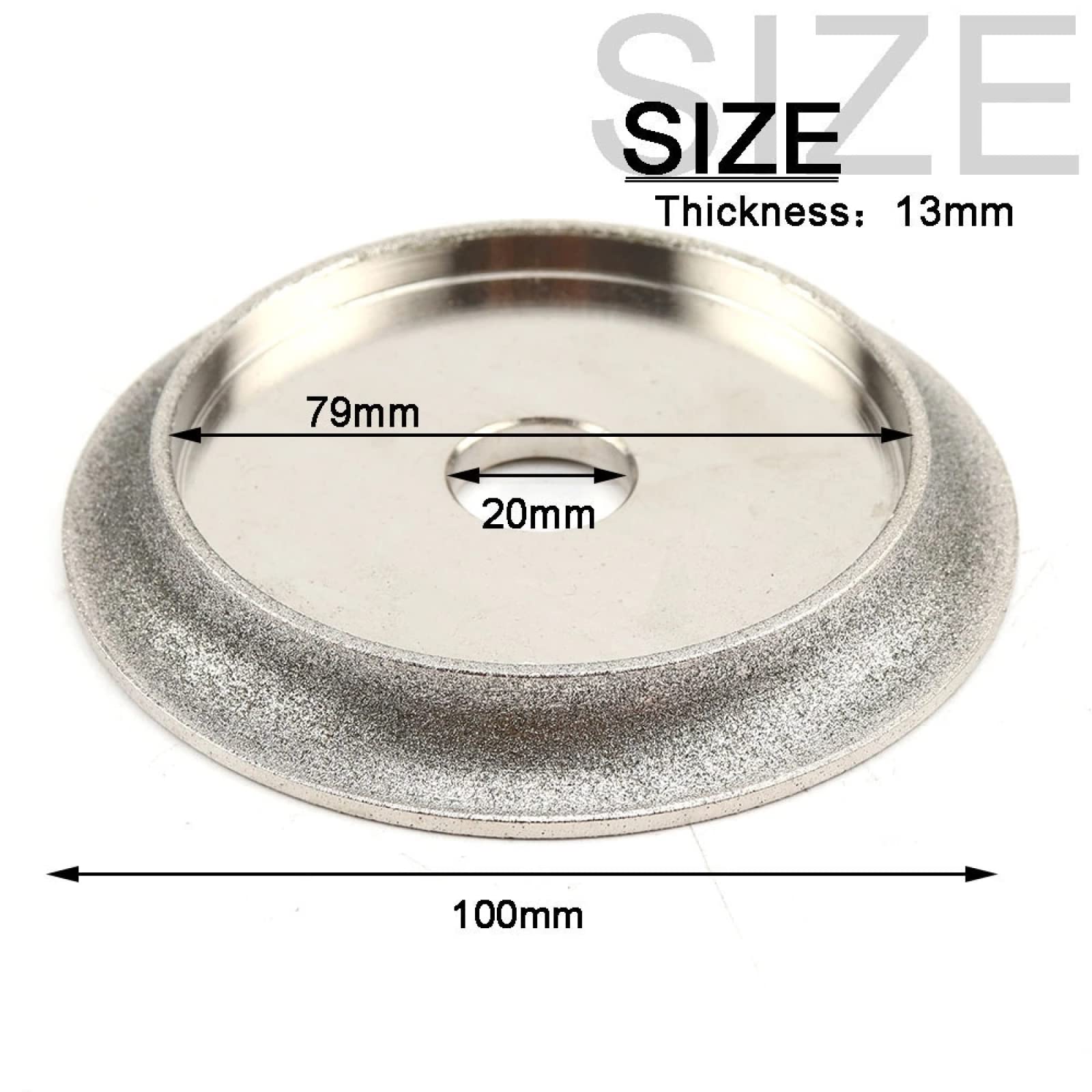 4 Inch 100mm Diamond Grinding Wheel - 45 Degree Electroplated Grinder Disc for Hard Alloy & Tungsten Steel Milling Cutters - 20mm Arbor Hole - Perfect for Metalworking, Sharpening Tools, and DIY Projects