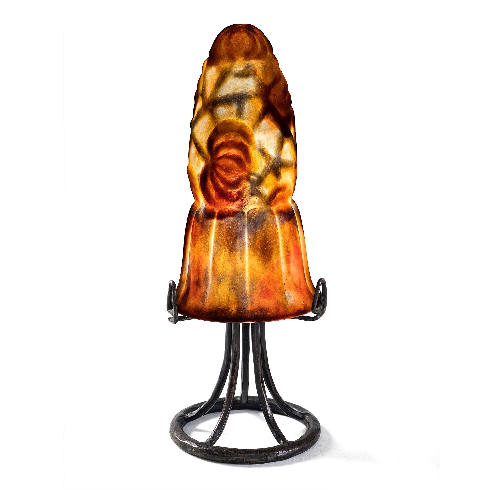 Gabriel Argy Rousseau Pâte de Verre Branches in Bloom Perfume Burner Night Light - Elegant Home Decor for Bedroom, Bathroom & Living Room Aromatherapy