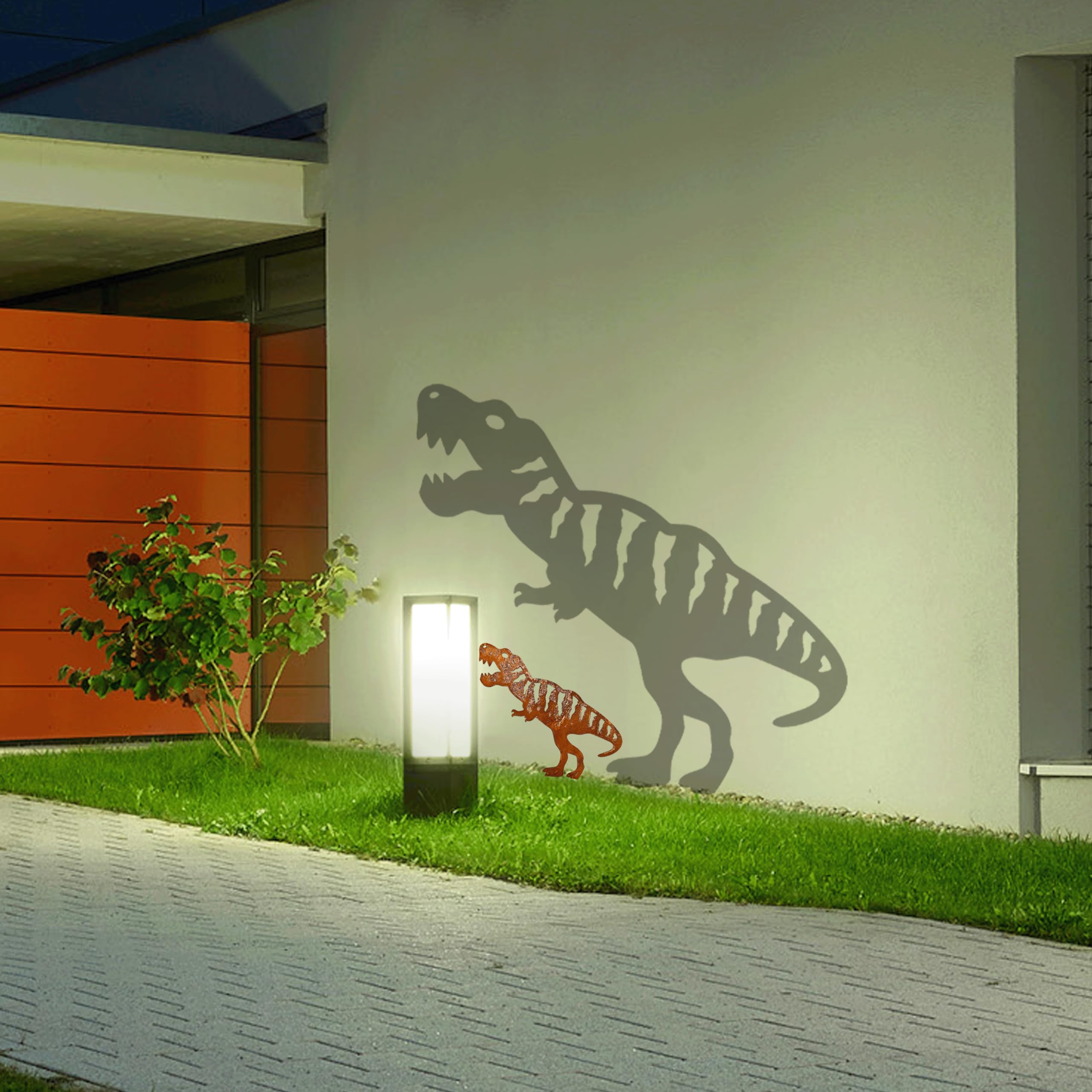 Dinosaur Garden Statues & Lawn Decor - Outdoor Dinosaur Yard Art for Garden, Patio & Landscape - Perfect Gift for Dinosaur Lovers & Jurassic Theme Party Decorations