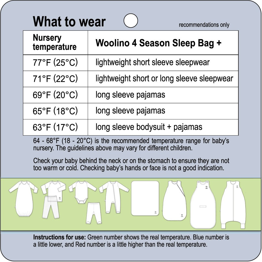 4 Season Baby Sleeping Bag - Merino Wool & Organic Cotton, Soft & Breathable for Newborns & Toddlers - Perfect for Nursery, Travel & Outdoor Adventures