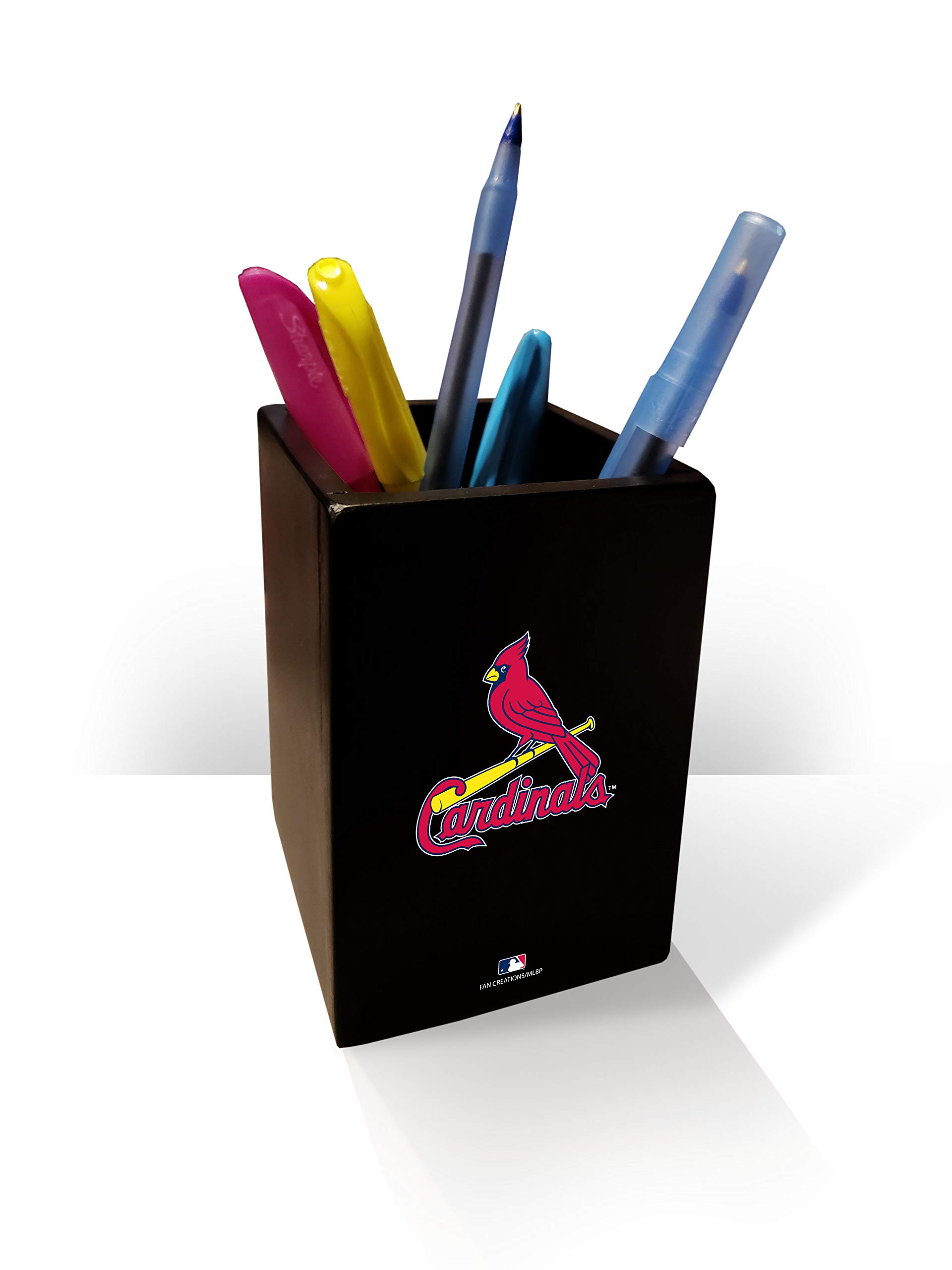 Official MLB St. Louis Cardinals Pen & Pencil Holder - Baseball Themed Desk Organizer for Office, School & Home Decor - Perfect Gift for Cardinals Fans