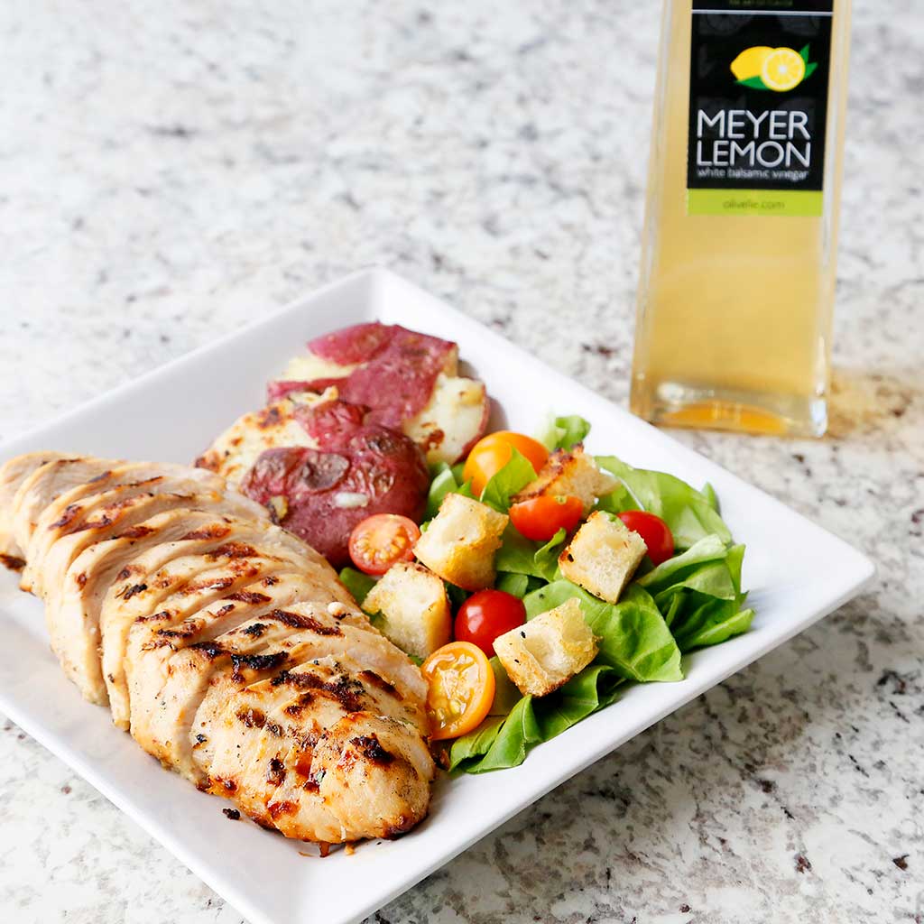 Premium Black Truffle Infused Olive Oil & Meyer Lemon White Balsamic Vinegar Gift Set - Gourmet Cooking Oil & Vinegar Pairing for Salads, Pasta & Fine Dining