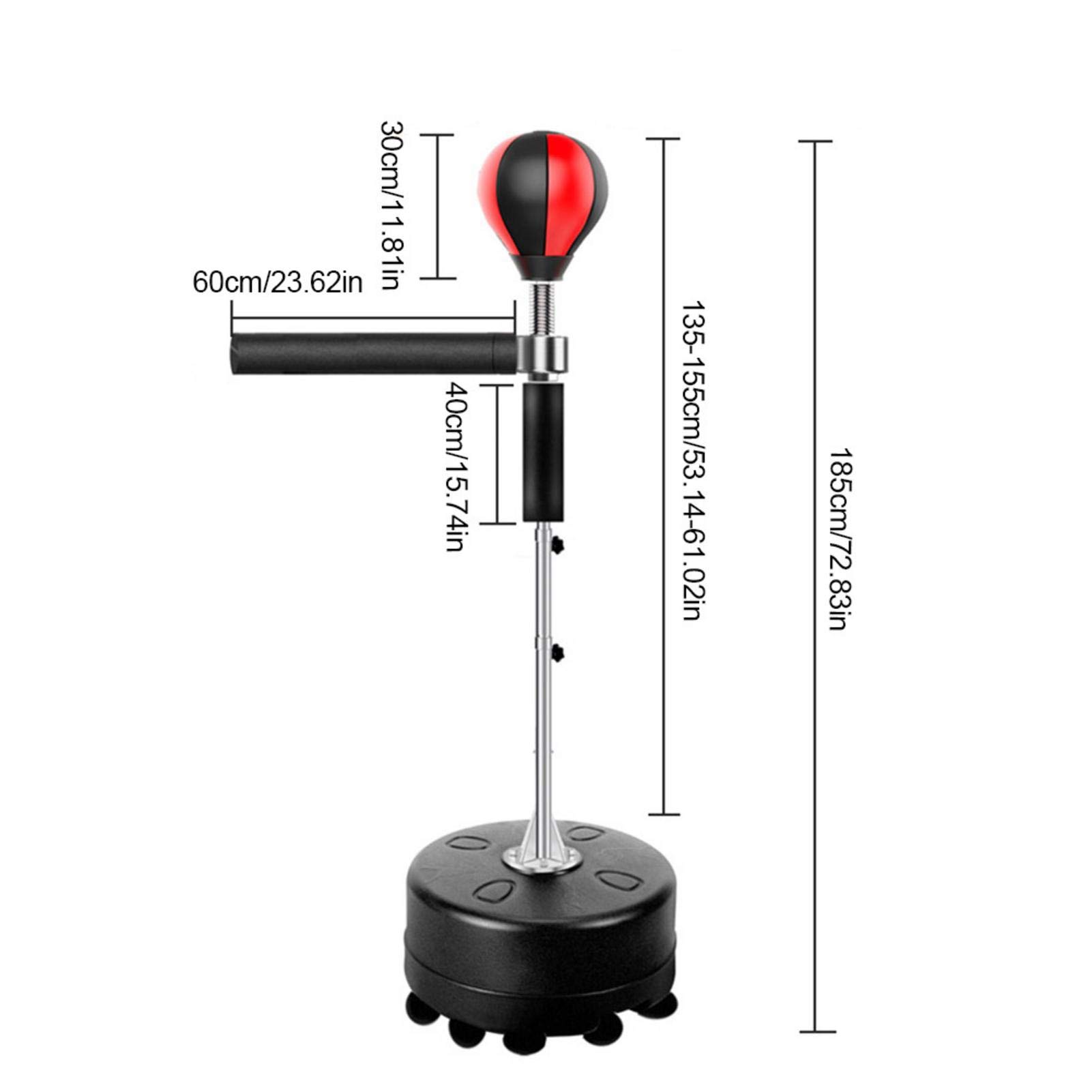 Professional Heavy Duty Punching Bag Stand | Adjustable Boxing Speed Ball for Adults & Kids - Portable Training Target with 360° Reflex Bar & Strong Suction Cup Base - Perfect for Home Gym, Boxing Training, Martial Arts Practice & Fitness Workouts