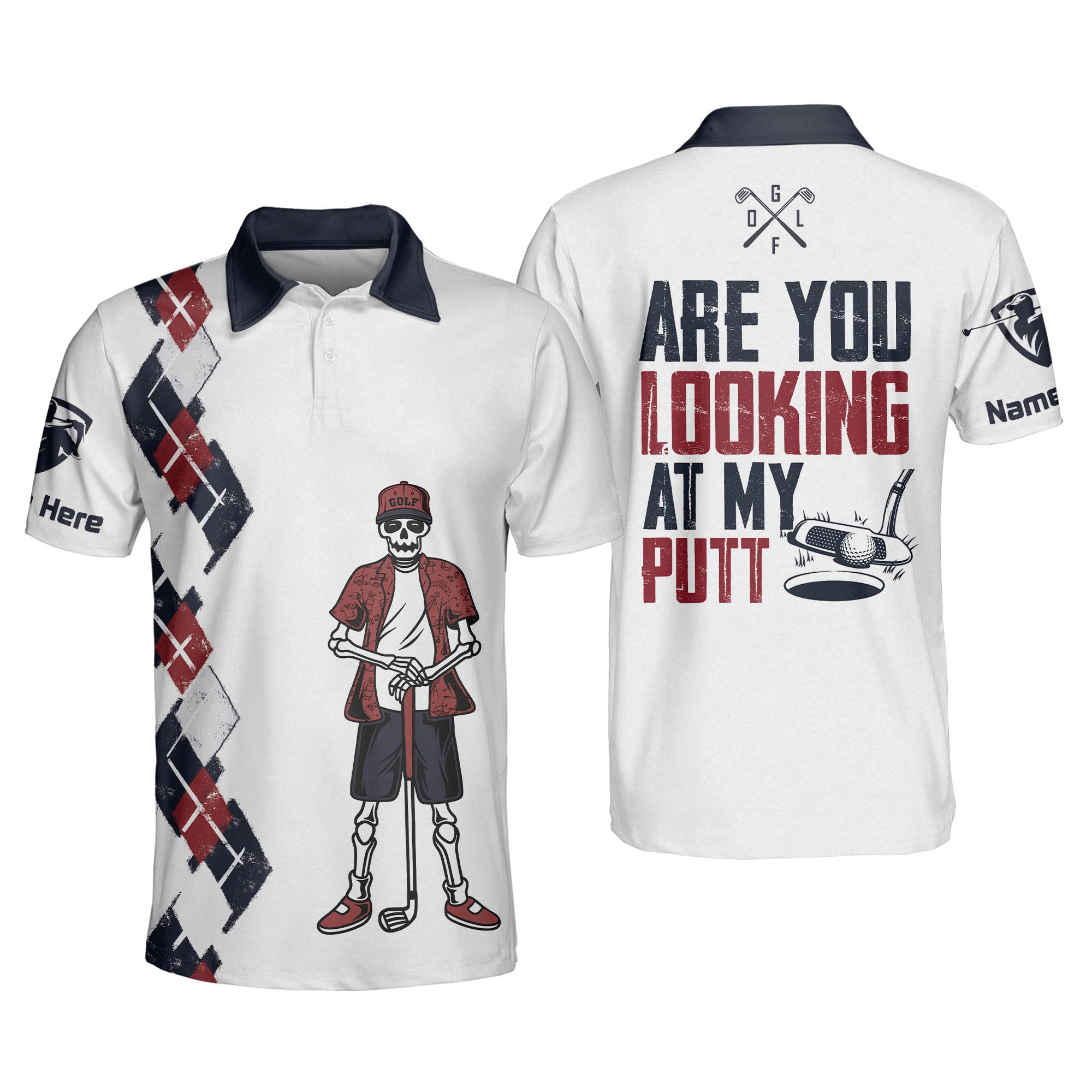 TEEMAN Custom Funny Golf Polo Shirts for Men - Crazy Wild Print Short Sleeve Polos - Perfect Gift for Dad | Ideal for Golf Outings, Father's Day & Casual Wear