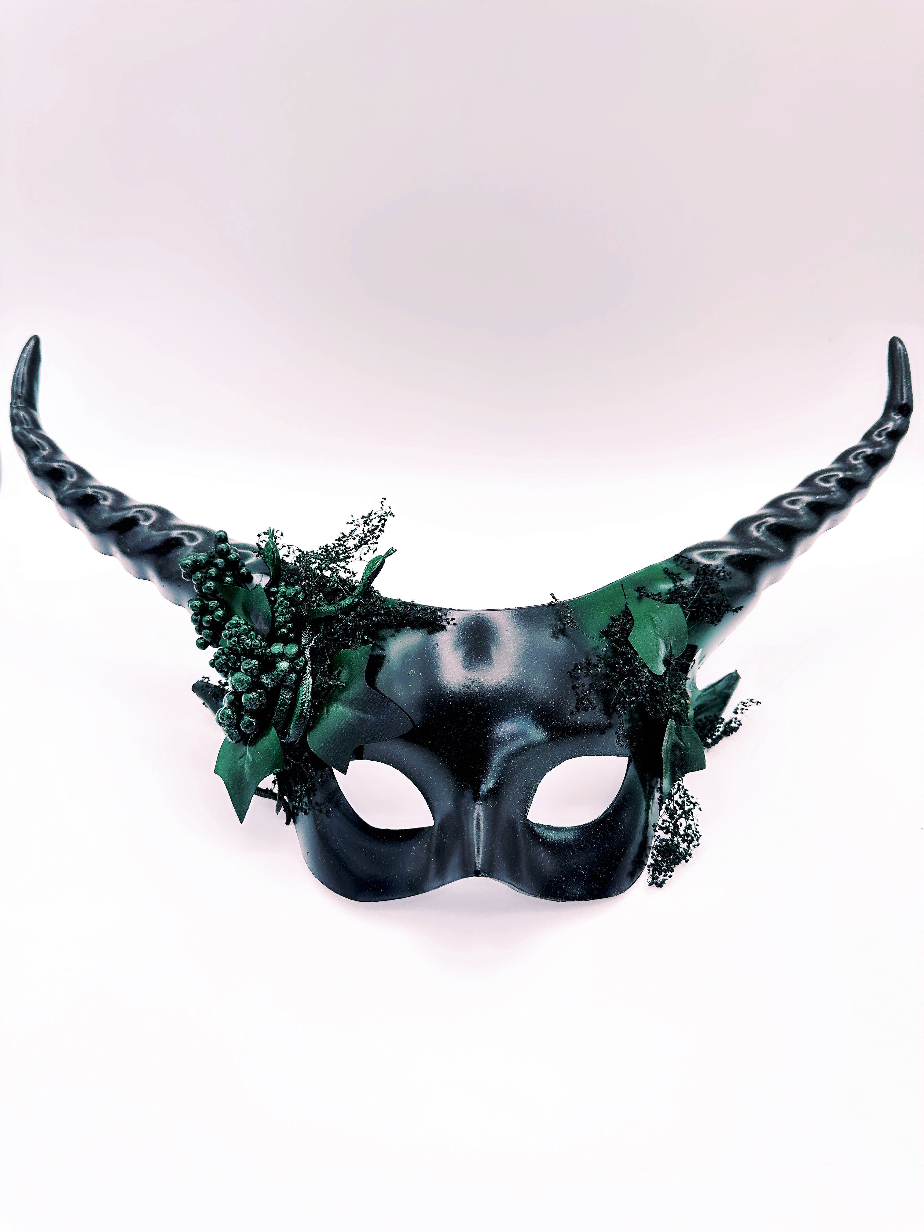Horned Serpent Mask - Mythical Creature Costume Accessory for Cosplay, Halloween, and Fantasy Events