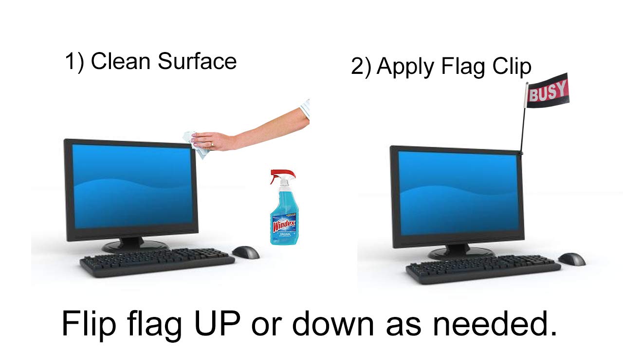 Busy Desk Flag Up/Down Flip Clip Pomodoro Status Alert for Office - Perfect for Focus Time Management, Meetings & Productivity Tracking in Workspaces
