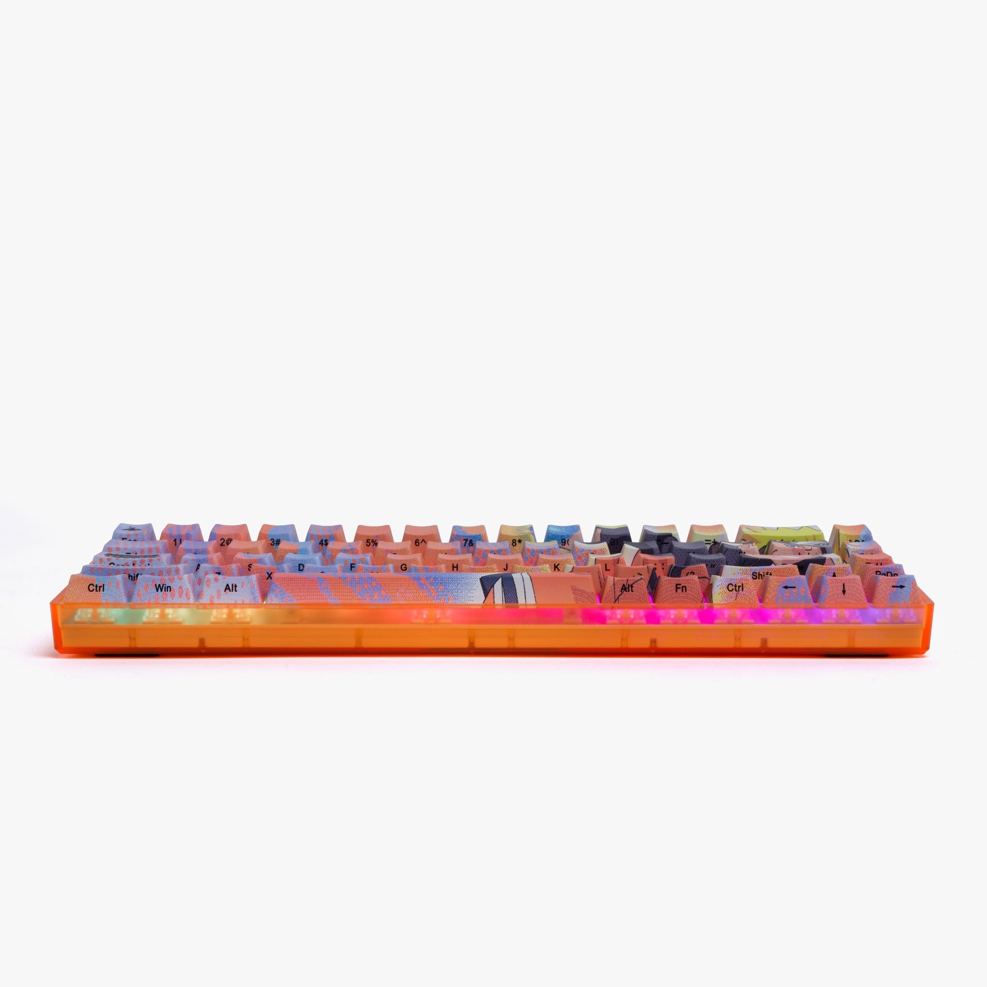 Naruto x HG Basecamp 65 Mechanical Gaming Keyboard - Anime Themed RGB Backlit for PC & Mac - Perfect for Gaming, Typing & Anime Fans