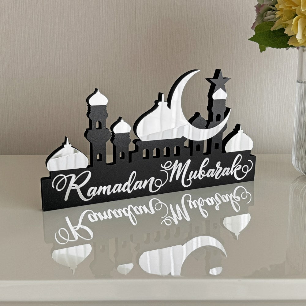 Ramadan Decorations - Islamic Tabletop Art & Home Decor for Ramadan, Eid, and Islamic Celebrations - Perfect for Gifting, Dining Table, and Living Room Decor