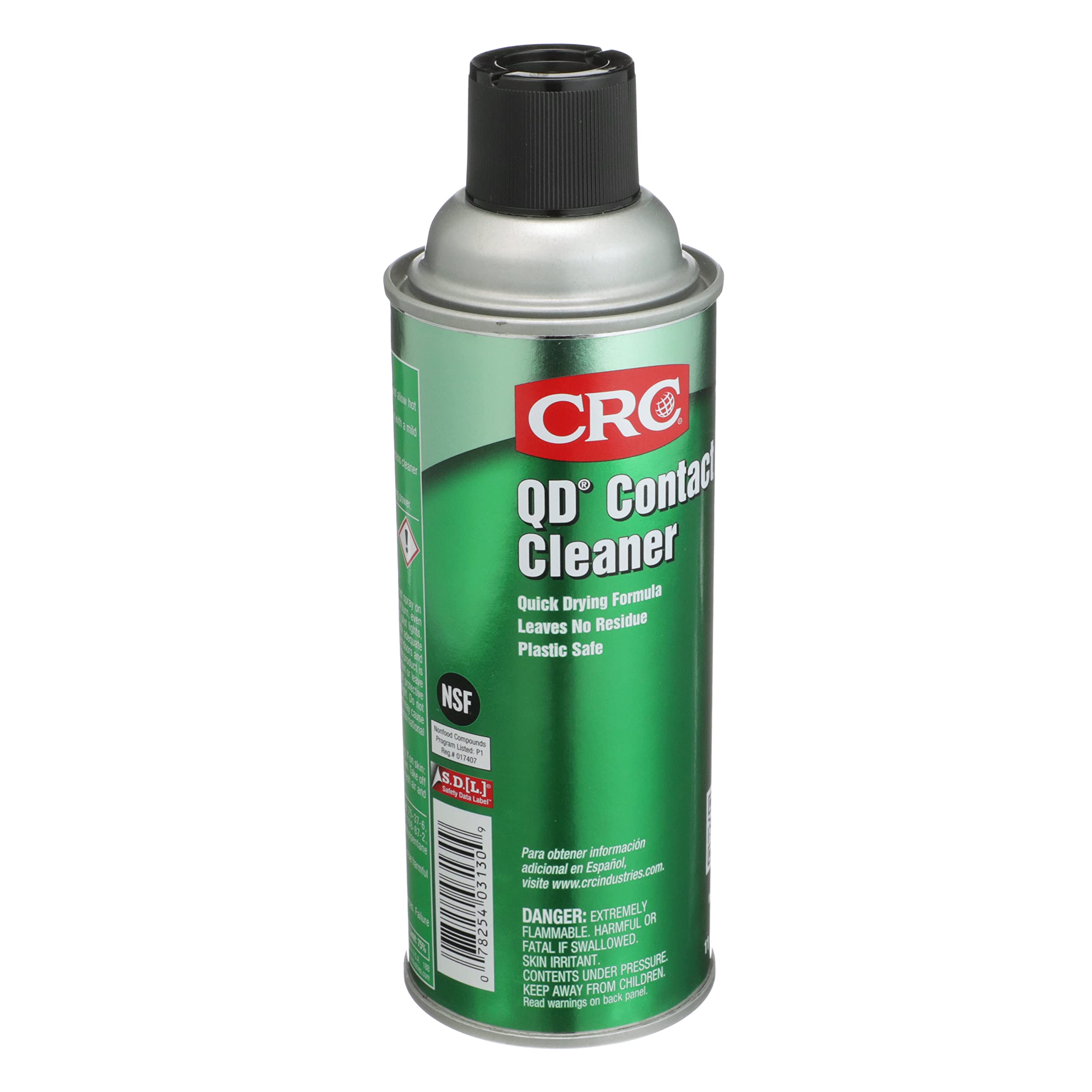 CRC QD Contact Cleaner 03130 - 11 oz Aerosol, Plastic-Safe Electronics Cleaner for Sensitive Equipment | Removes Oxidation & Improves Electrical Contacts | Ideal for Circuit Boards, Connectors & Automotive Electronics