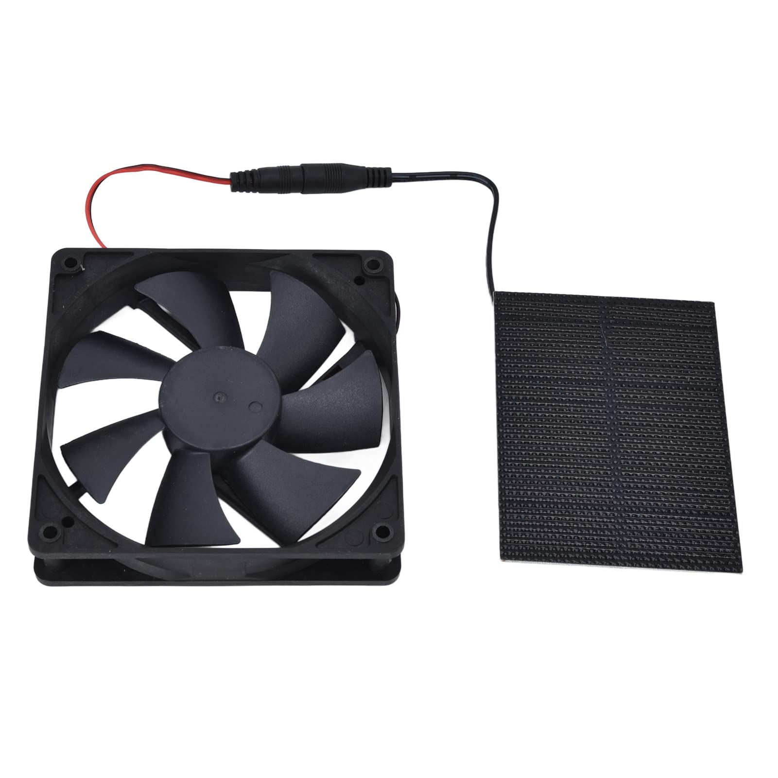 EXCLUZO 3W Solar Powered Fan Kit - Portable Cooling Fan for Pet Houses, Dog Kennels, Chicken Coops & Outdoor Shelters - Energy Efficient Solar Panel Fan for Pets & Livestock