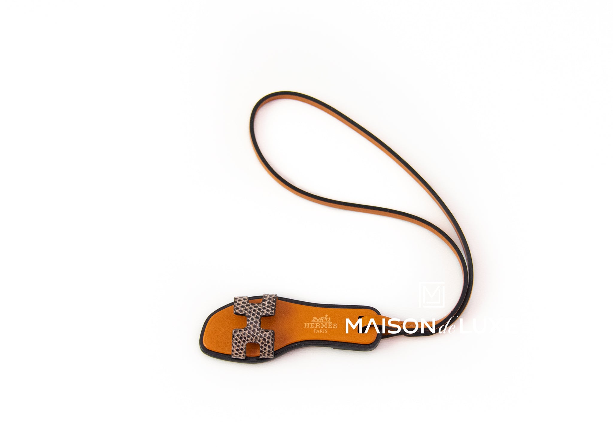 Hermes Ombre Lizard Oran Nano Bag Charm - Luxury Leather Keychain for Handbags & Keys | Perfect Gift for Fashion Lovers & Designer Bag Accessories