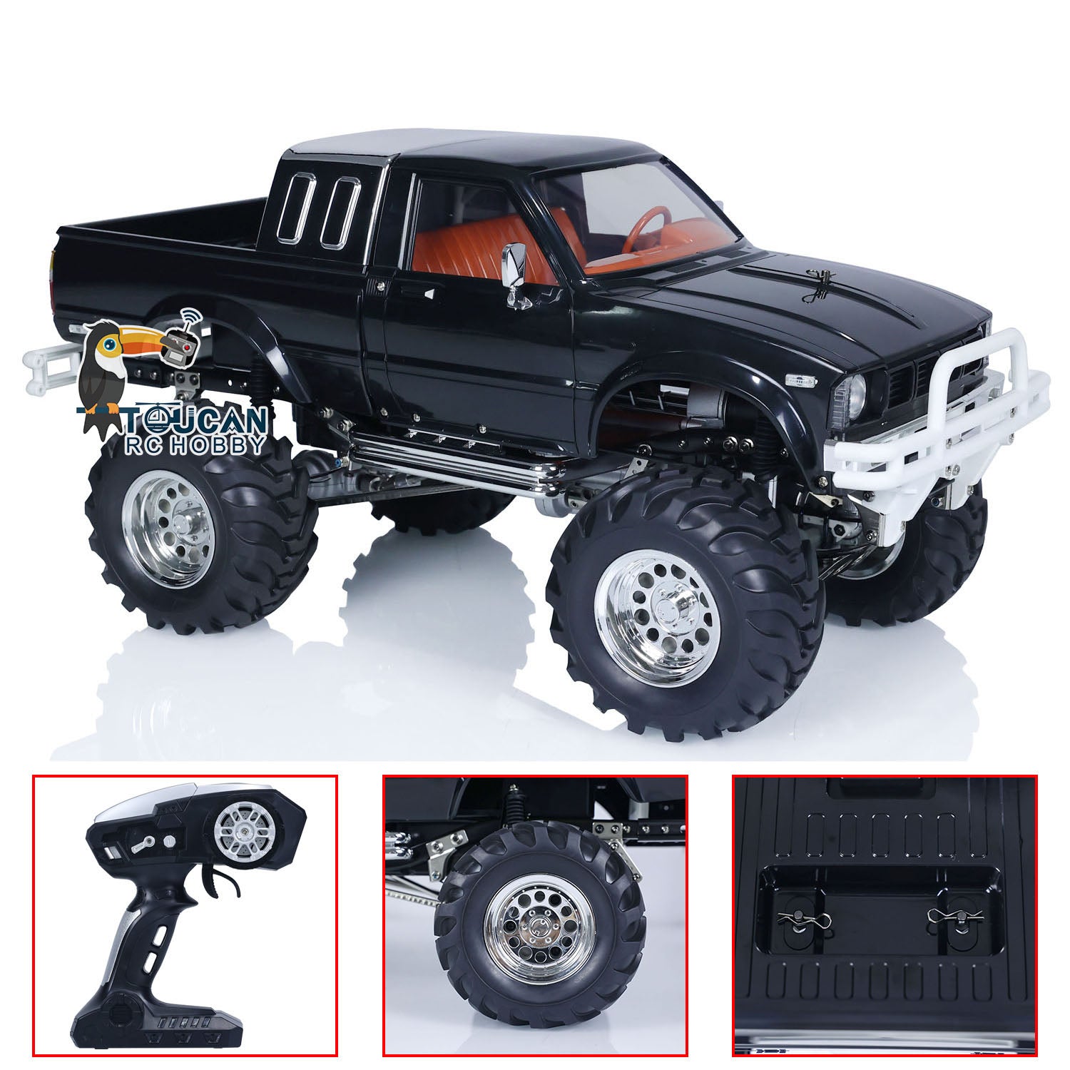 1/10 Scale RC Pickup Truck 4X4 Off-Road Rally Car Crawler - 2.4Ghz RTR Ready-to-Run with ESC, Motor, Servo & Battery - US Stock - Perfect for Racing, Trail Crawling & Backyard Adventures