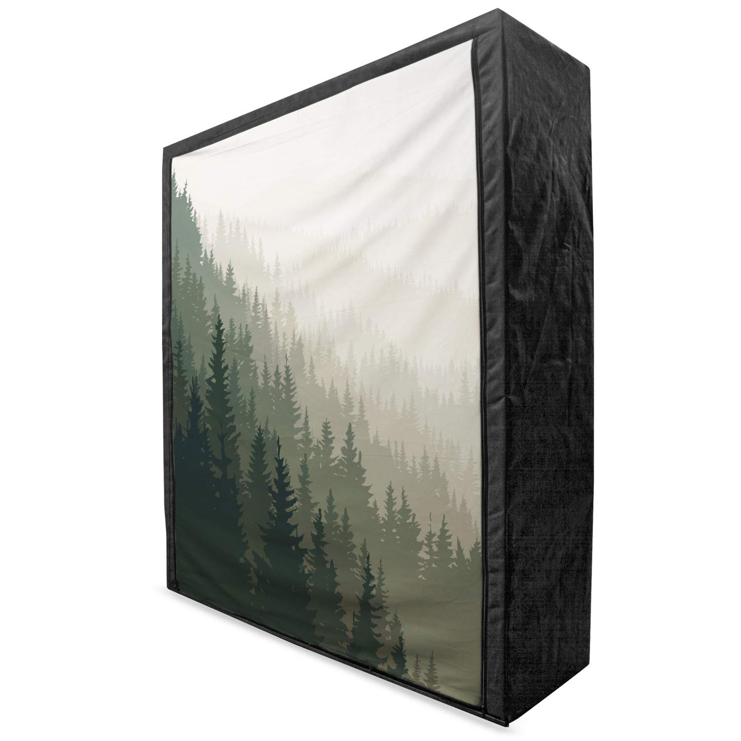 Ambesonne Portable Fabric Wardrobe with Shelves - 59