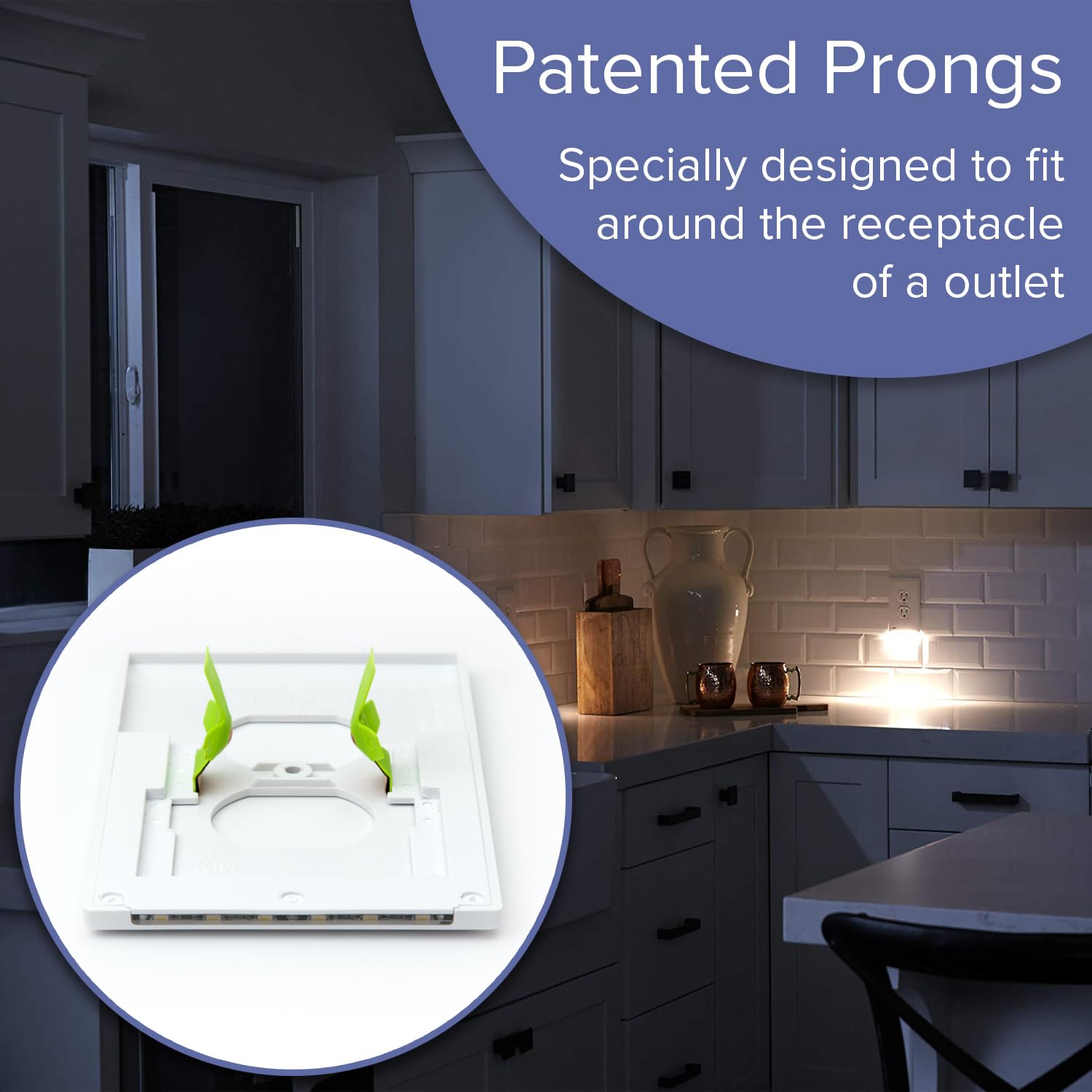 10 Pack SnapPower GuideLight 2 Outlet Cover with LED Night Light - Automatic On/Off Sensor - Standard Decor (Not GFCI) - Light Almond - Perfect for Hallways, Bedrooms & Bathrooms at Night