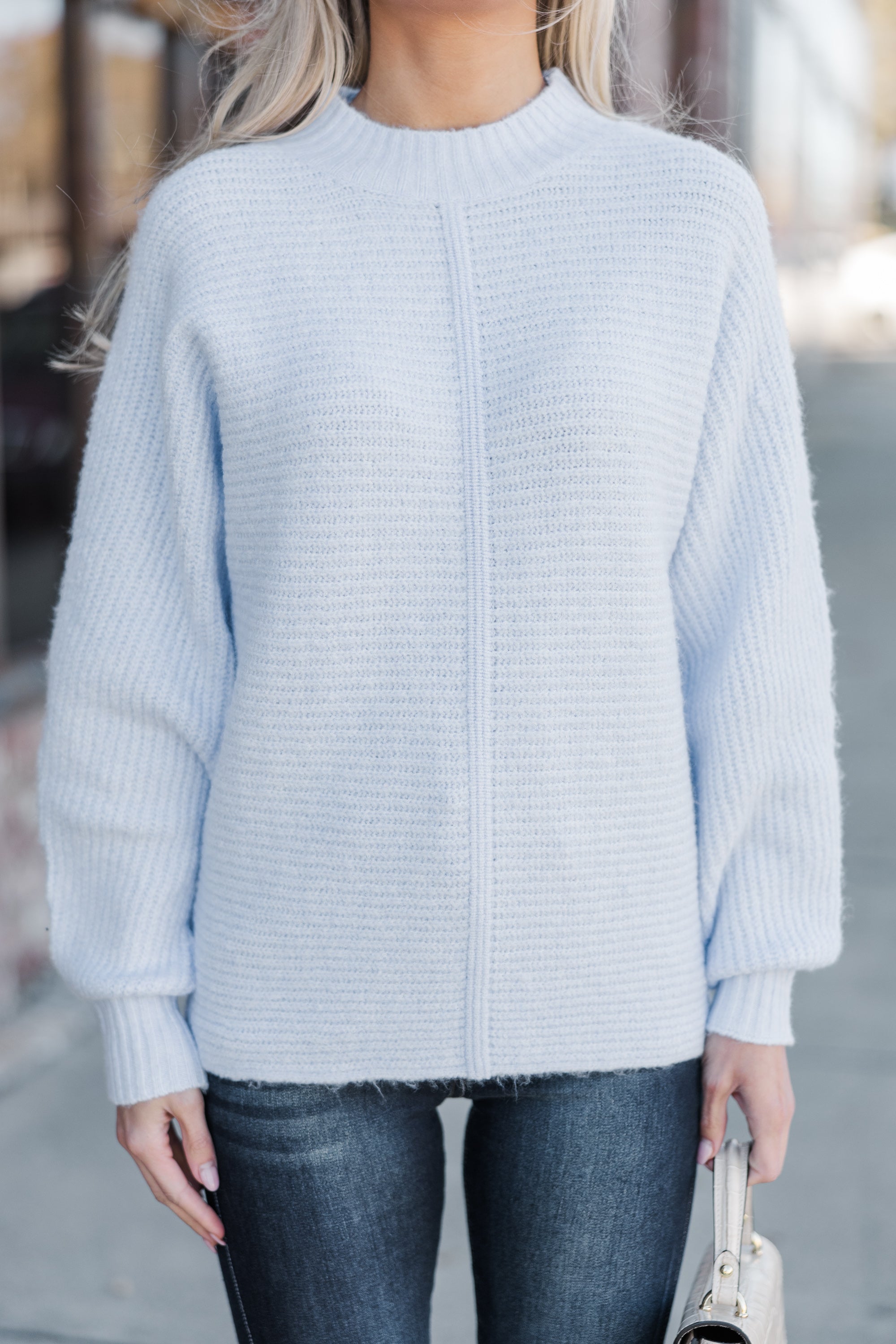 Light Blue Sweater for Women - Soft & Comfortable Pullover for Casual Wear | Perfect for Office, Dating & Everyday Outfits