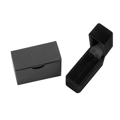 Willis Judd 7mm CZ Titanium Ring for Men - Black Finish with Velvet Gift Box - Perfect for Weddings, Engagements & Anniversary Gifts