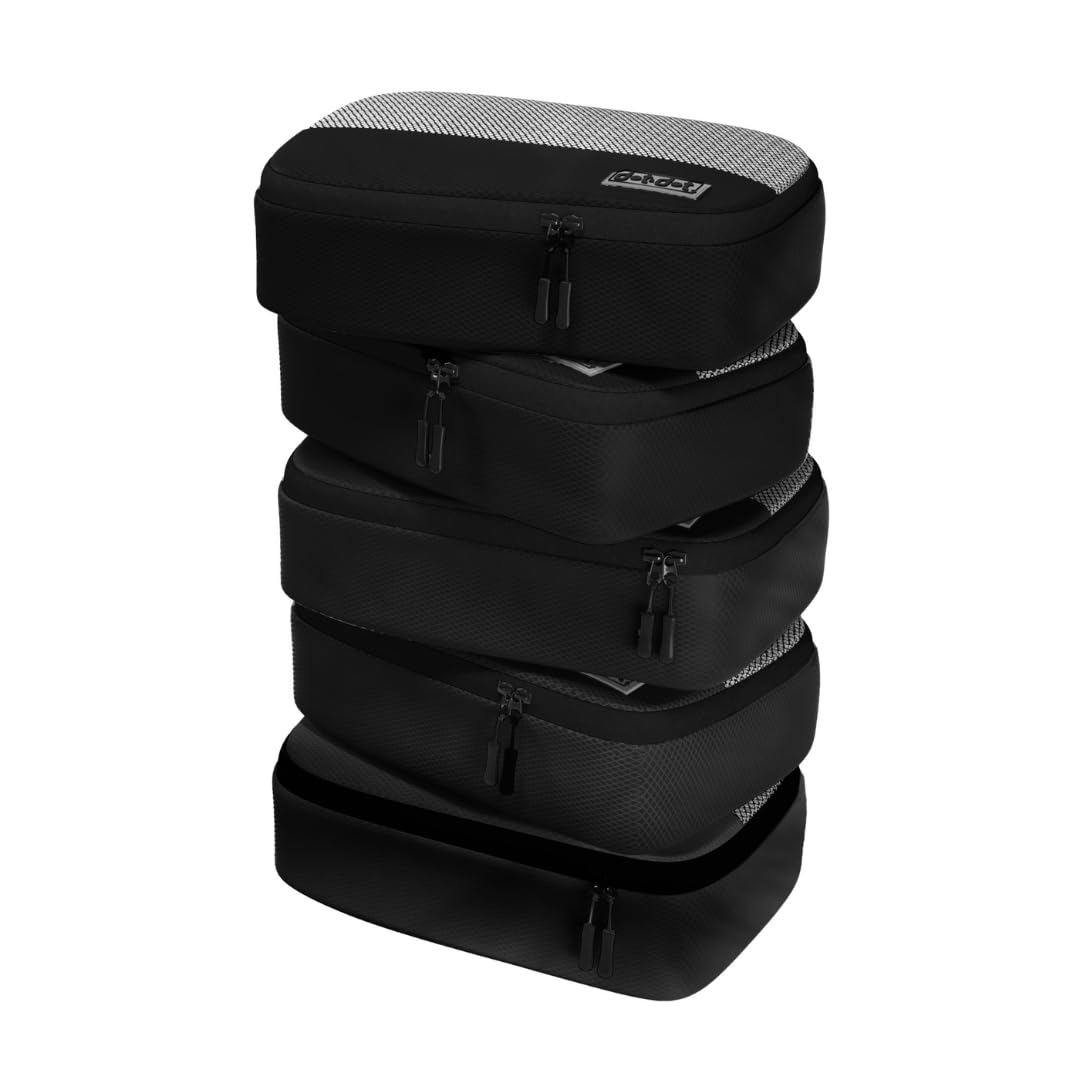 5-Piece Packing Cubes Set for Suitcases & Carry-On Luggage - Travel Organizer Bags for Efficient Packing | Perfect for Business Trips, Vacations & Weekend Getaways