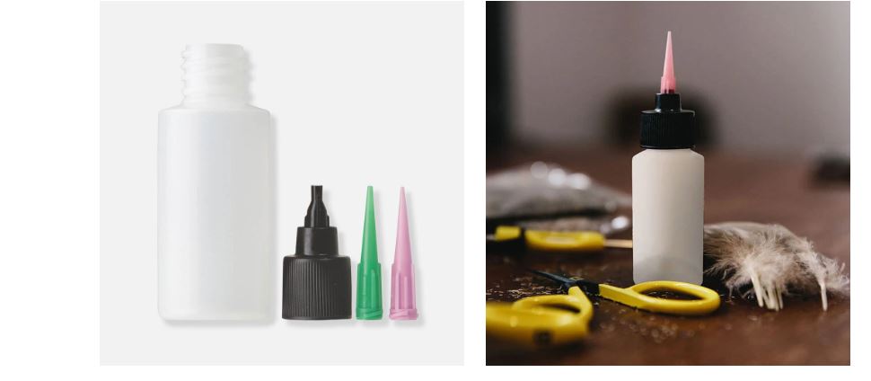 Premium Plastic Applicator Bottles with Fine Tip Nozzle - Ideal for Hair Dye, Eyelash Glue, Nail Polish & DIY Crafts (Pack of 12)
