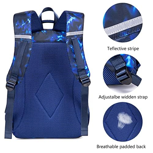 LEDAOU Kids School Backpack with Lunch Box - Waterproof Bookbag for Boys & Girls, Preschool Kindergarten Toddler Backpack for School, Travel & Outdoor Activities