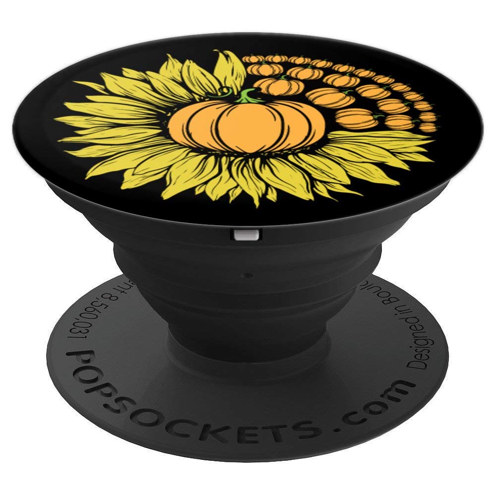 Pumpkin Sunflower Vegetable Fruit Fall Floral PopSockets Grip & Stand for Phones & Tablets - Perfect for Autumn Decor, Thanksgiving Gifts & Everyday Phone Protection