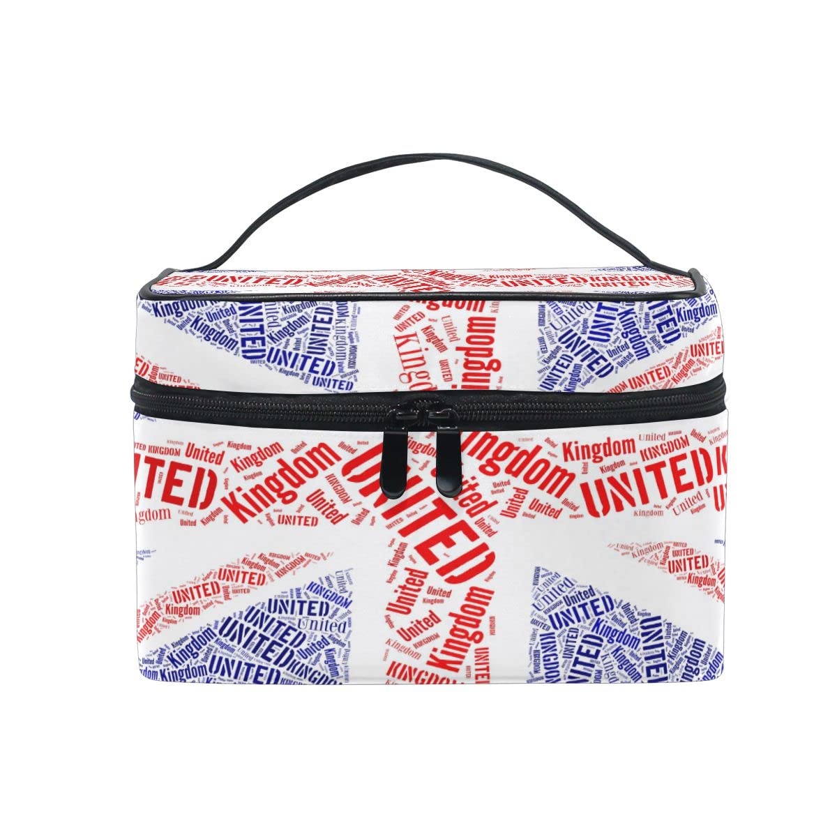 UK Flag Union Jack Cosmetic Bag - British National Patriotic Makeup Organizer for Travel, Storage & Train Cases | Perfect for Travel, Gym & Daily Use