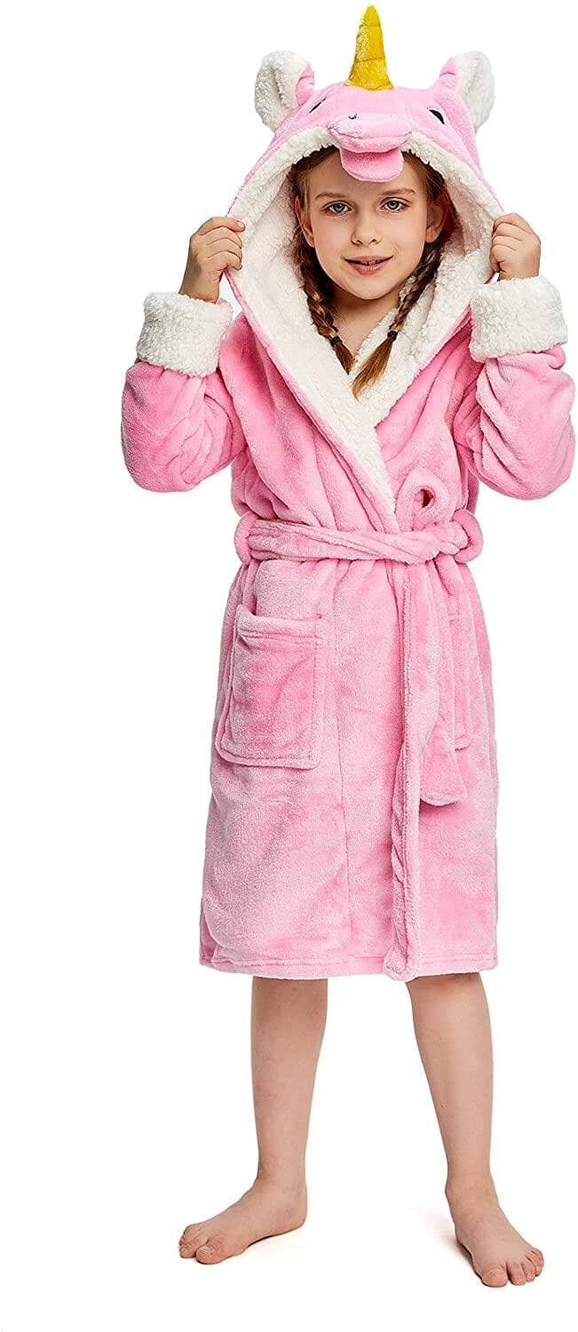 Soft & Cozy Princess Unicorn Bathrobe for Kids - Fast Priority Shipping - Perfect for Birthday Gifts, Spa Days & Bedtime Comfort