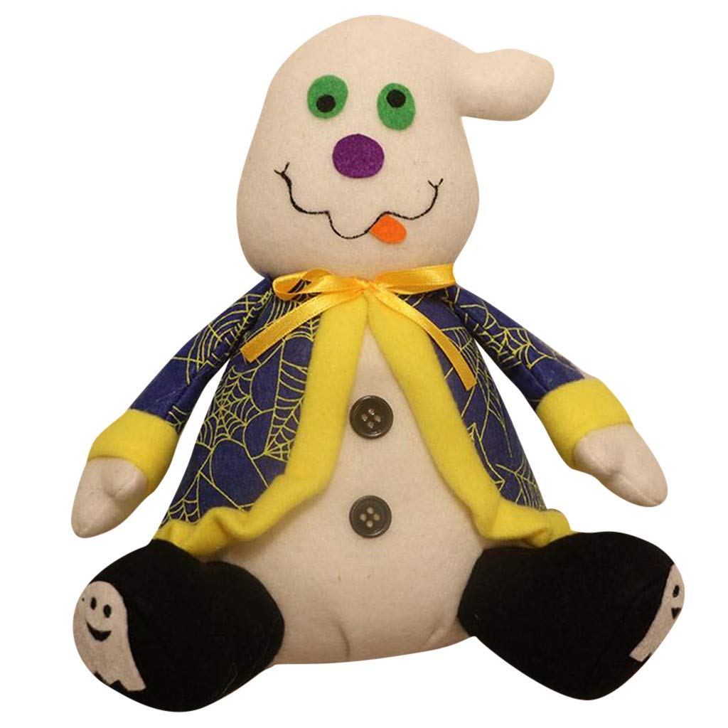 Halloween Plush Ghost Pumpkin Doll - Cute & Funny Halloween Decor for Boys, Women & Pets - Perfect for Party Decorations, Trick or Treat & Home Decor