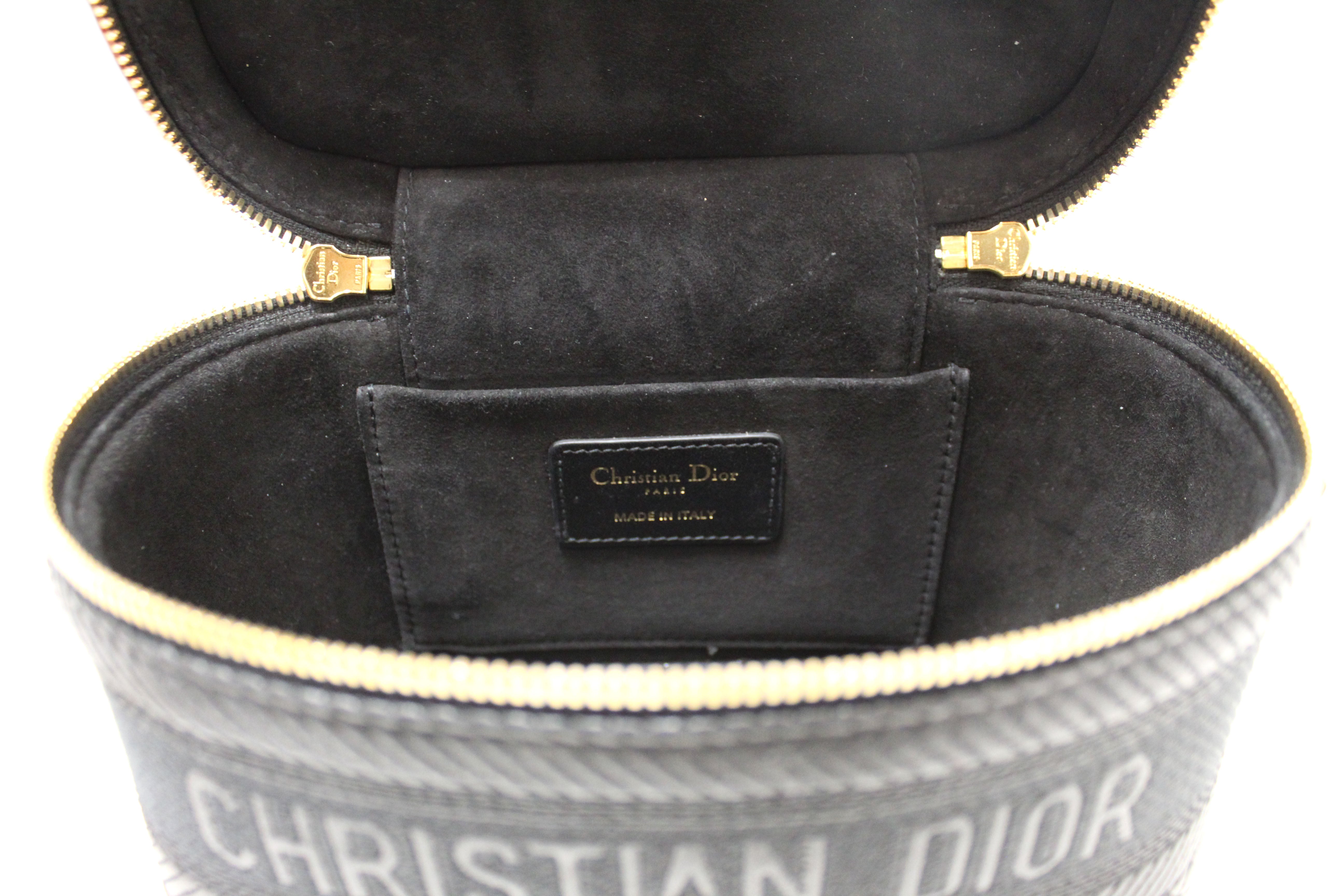 Authentic Christian Dior Black Lambskin Small Diortravel Vanity Case Crossbody Bag | Luxury Designer Handbag for Women | Perfect for Travel, Parties & Everyday Use