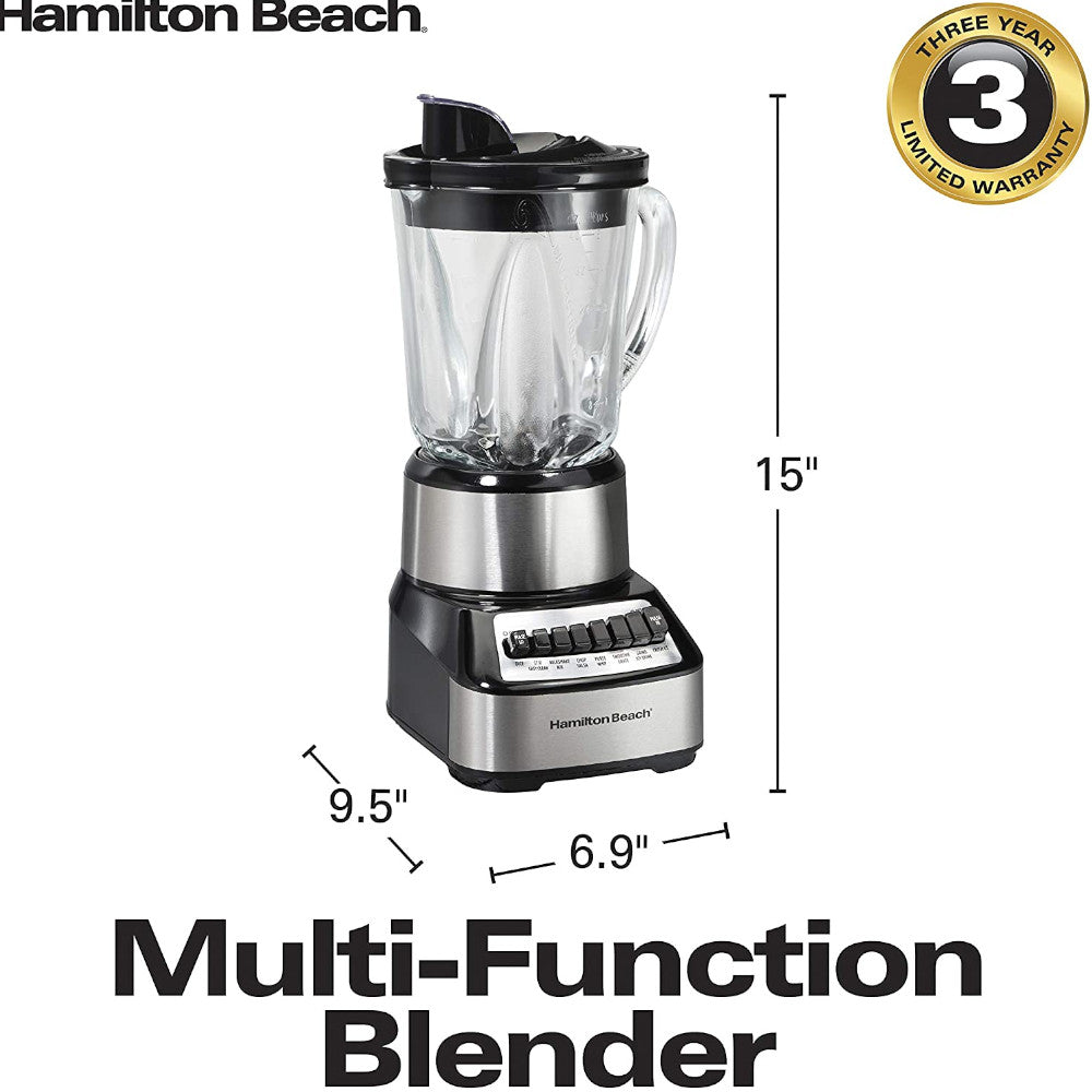Hamilton Beach Wave Crusher Blender 54221 - Powerful 700W Countertop Blender for Smoothies, Shakes & Ice Crushing - Perfect for Home & Kitchen Use