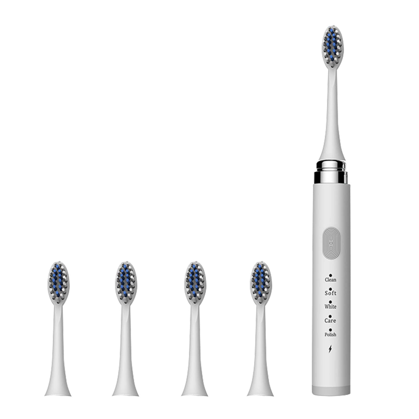 Rechargeable Sonic Electric Toothbrush for Adults with 5 Brush Heads - IPX7 Waterproof, 5 Cleaning Modes & Smart Timer - Perfect for Travel, Home & Daily Oral Care