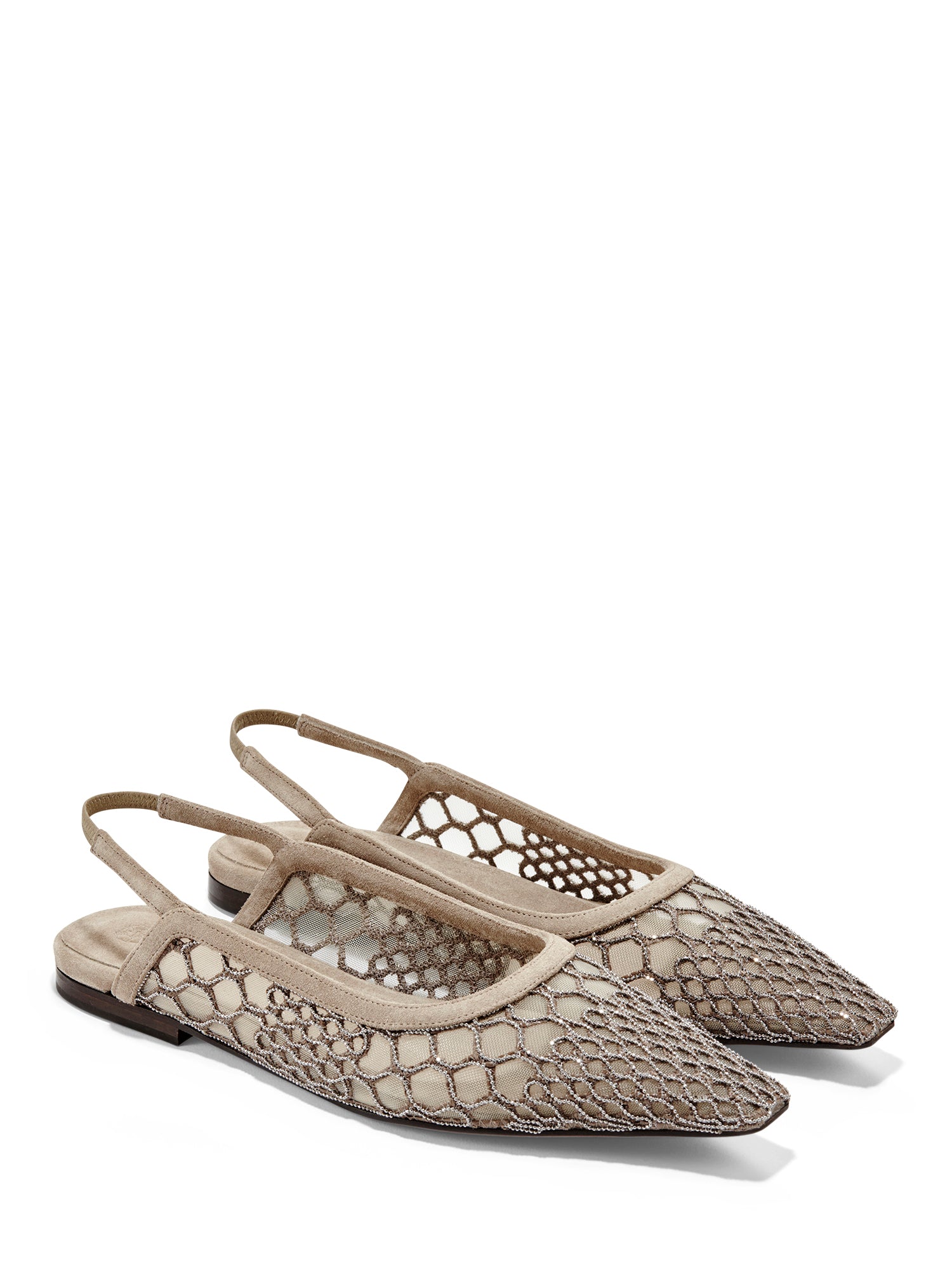 Monili Mesh Slingback Flat Shoes for Women - Comfortable Breathable Summer Sandals with Adjustable Strap | Perfect for Beach, Vacation & Casual Outfits