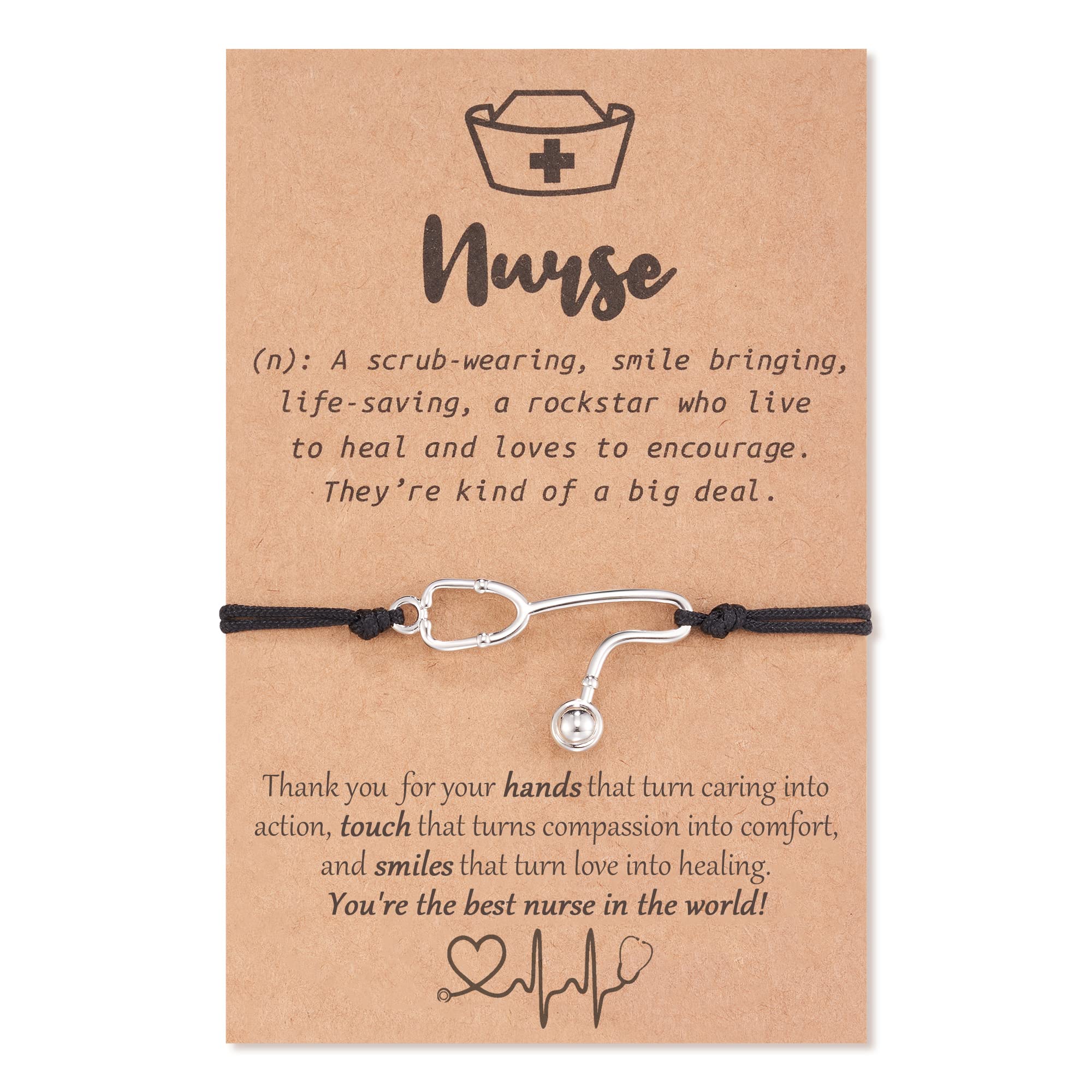 Nurse Gifts Stethoscope Bracelet - 5pcs for Women, RN & Students - Perfect for Nurses Week & Graduation