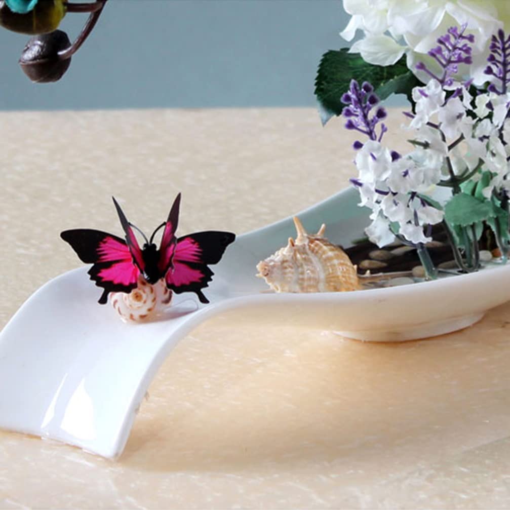 Premium Artificial Orchid Flowers - Faux Phalaenopsis Silk Flowers in Ceramic Pot, Purple Fake Floral Arrangement for Home Decor, Office, Wedding Centerpiece & Table Decorations - Perfect for Living Room, Bedroom, Dining Table & Event Decor