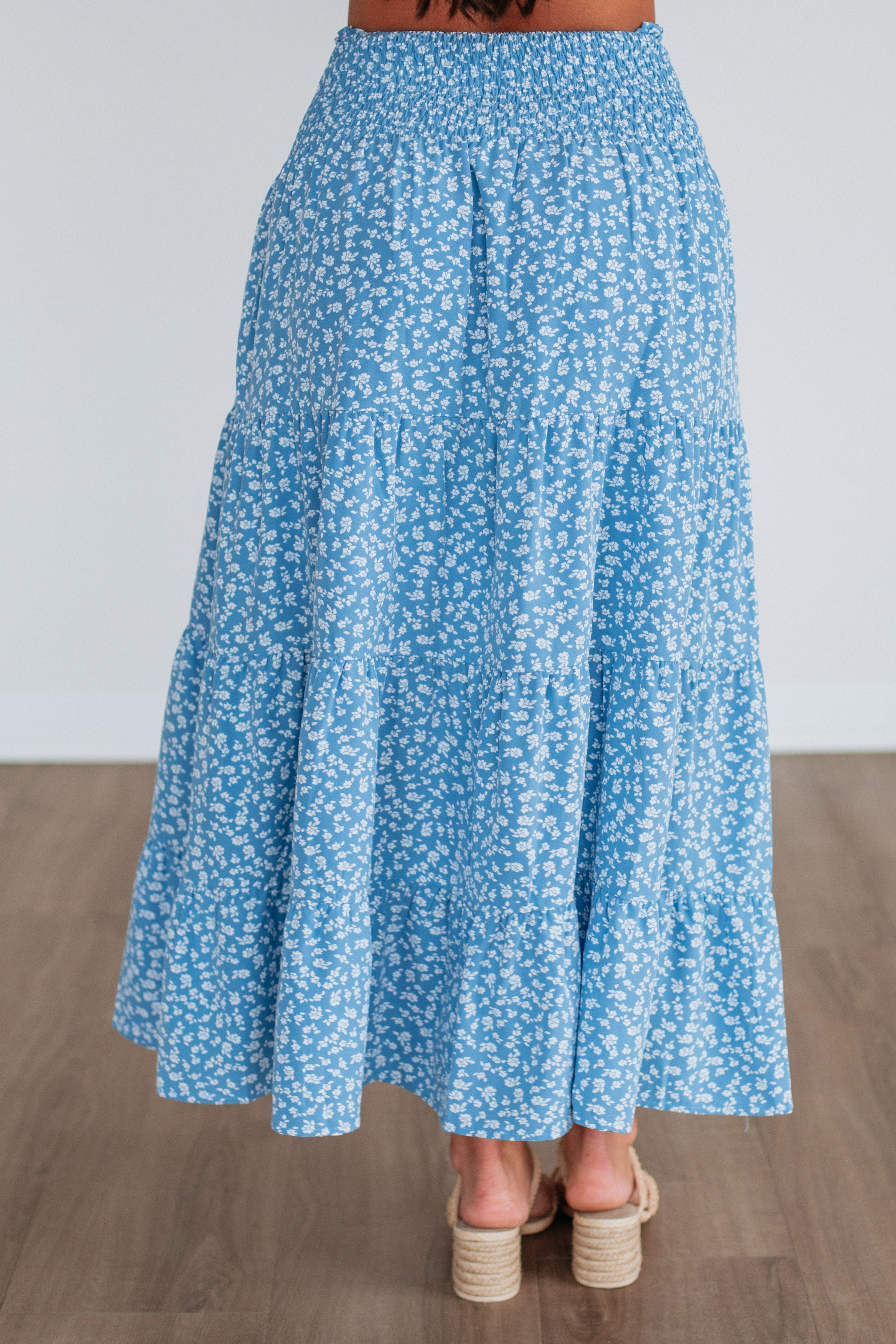 Elissa Floral Skirt for Women - A-Line Summer Midi Skirt with Pockets - Boho Flowy Skirt for Beach, Vacation, and Casual Outfits