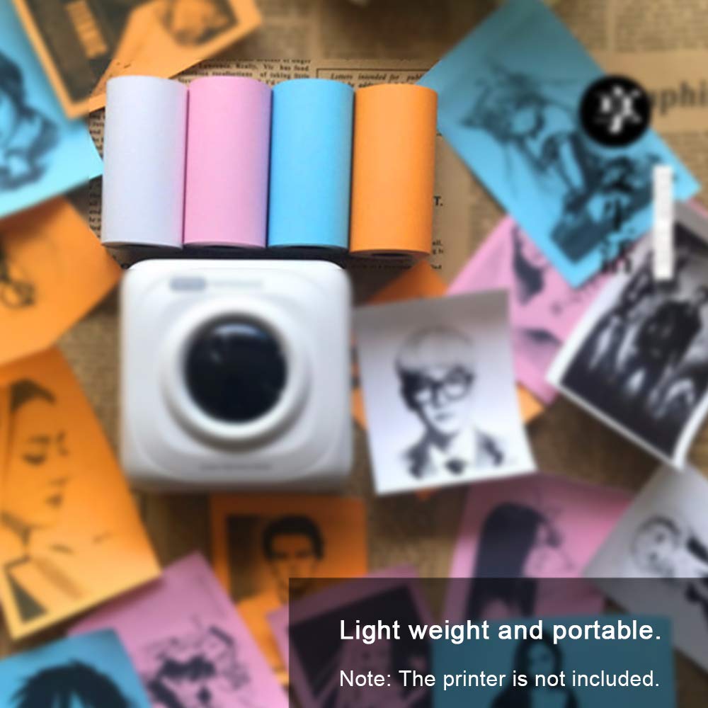 EXCLUZO 3-Pack A6 Thermal Paper Rolls - Compatible with P1/P2 Mini Photo Printer - High-Quality Clear Printing for Receipts & Labels - Perfect for Home, Office & Retail Use